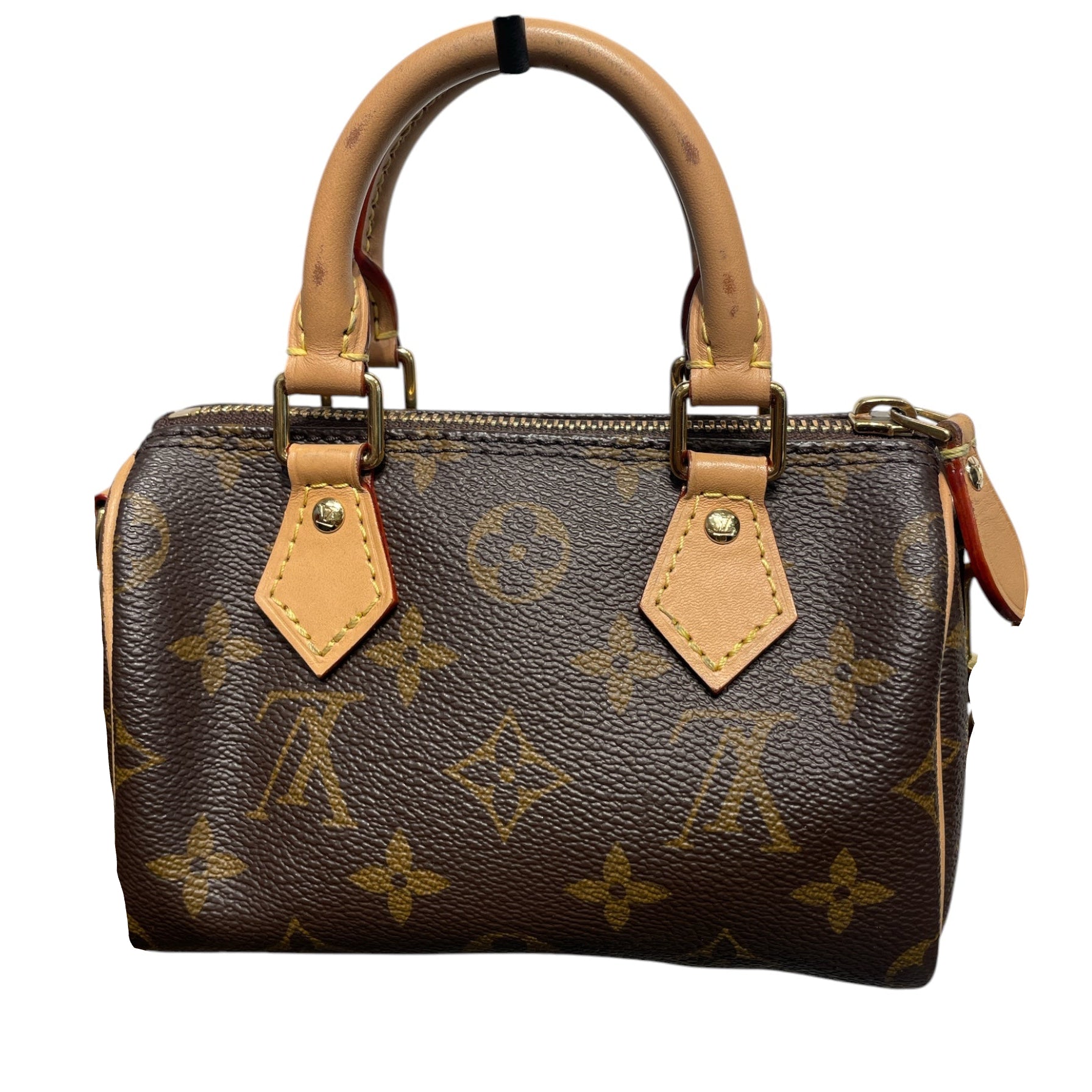 LOUIS VUITTON/Cross Body Bag/Monogram/Leather/BRW/NANO SPEEDY view 1