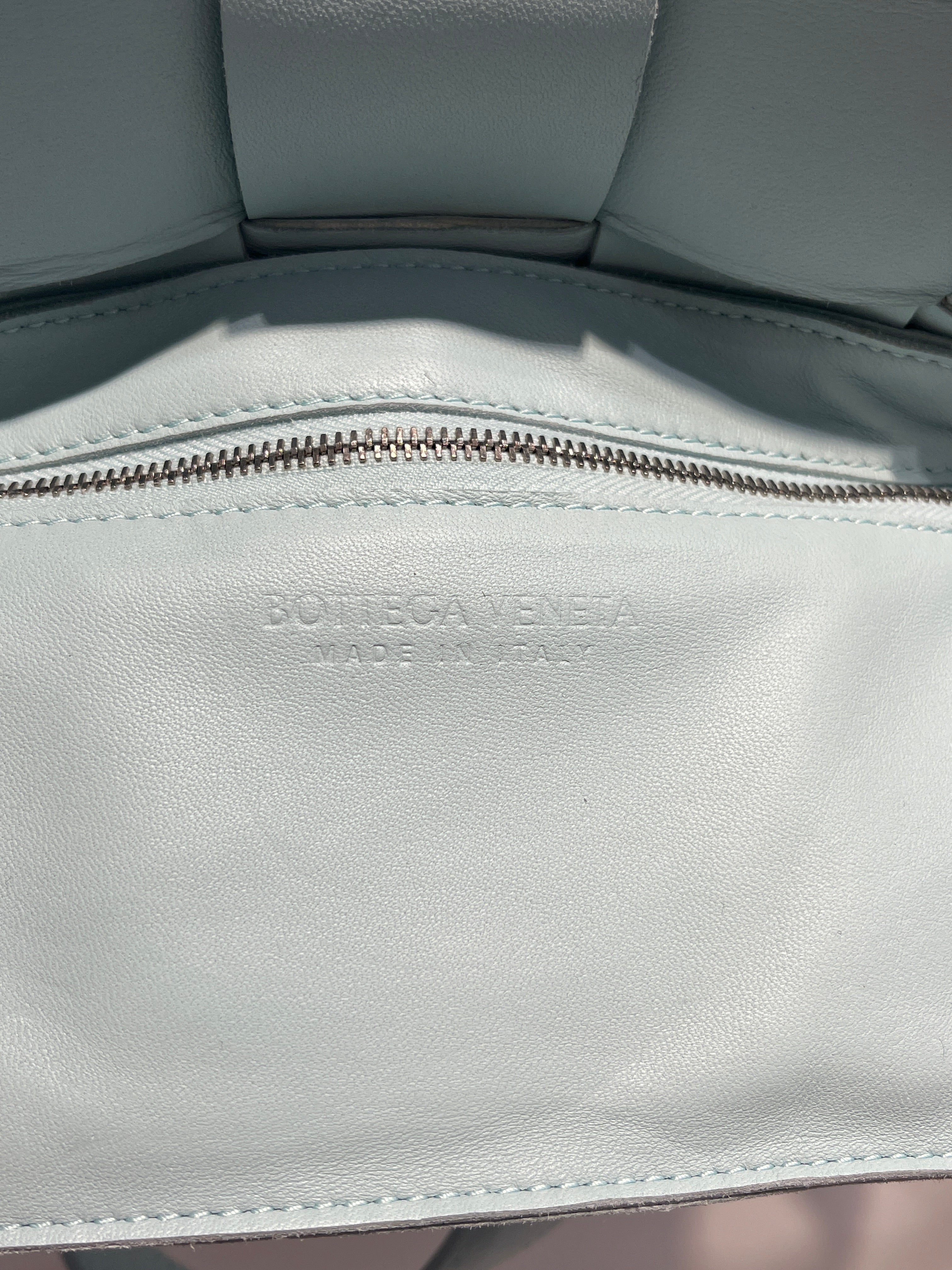 BOTTEGA VENETA/Cross Body Bag/Leather/BLU/WOVEN CASETTE MINT view 5