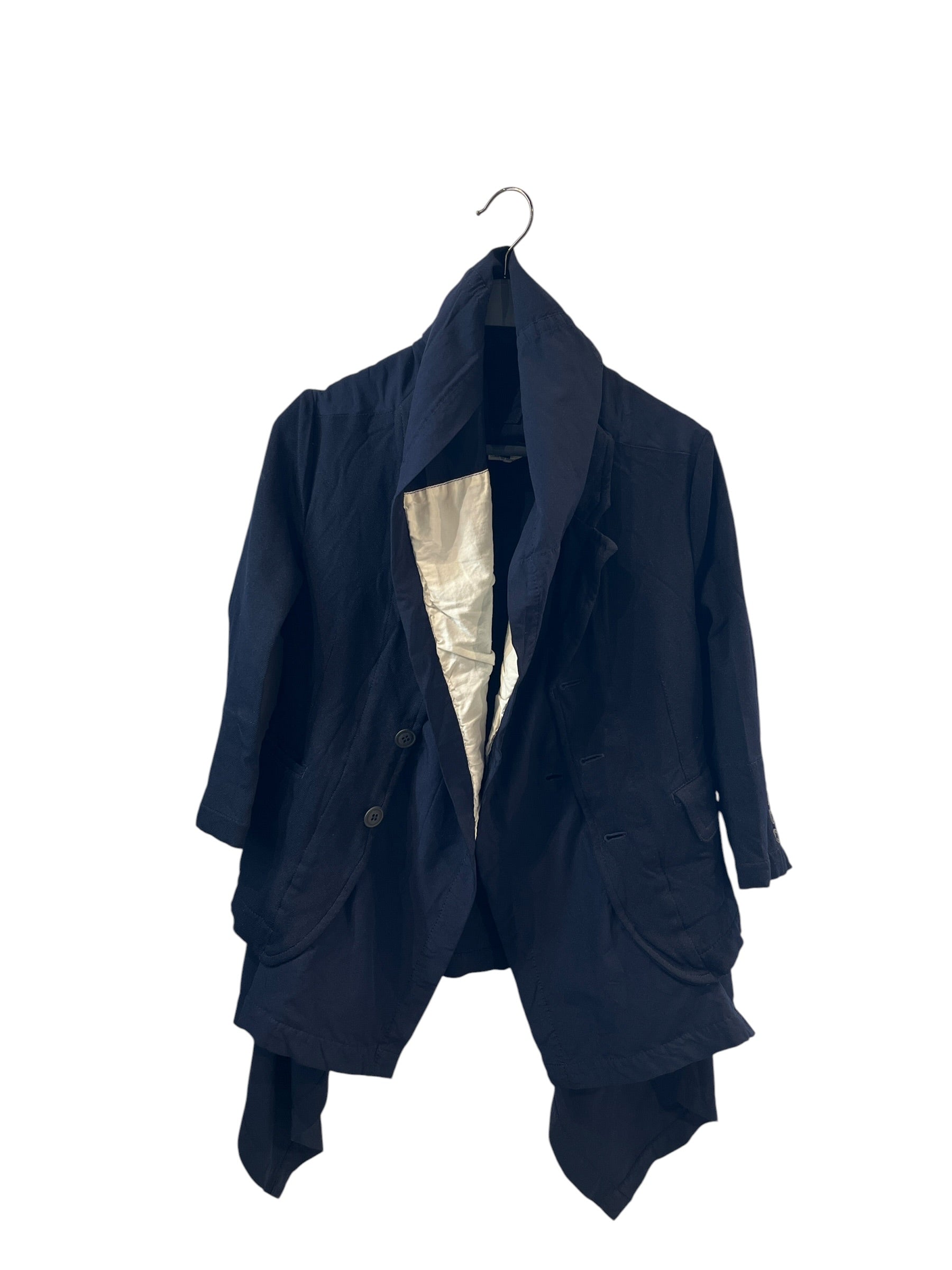 COMME des GARCONS/Jacket/XS/Polyester/NVY/CUTOUTS/ TAIL COAT view 1