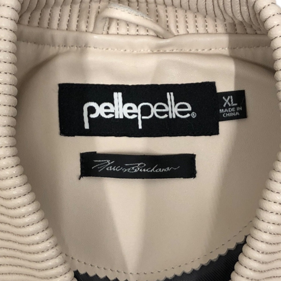 Pelle Pelle/WHO DECIDES WAR/Leather Jkt/XL/Leather/CRM/Graphic/Embroidered Monument Jkt view 3