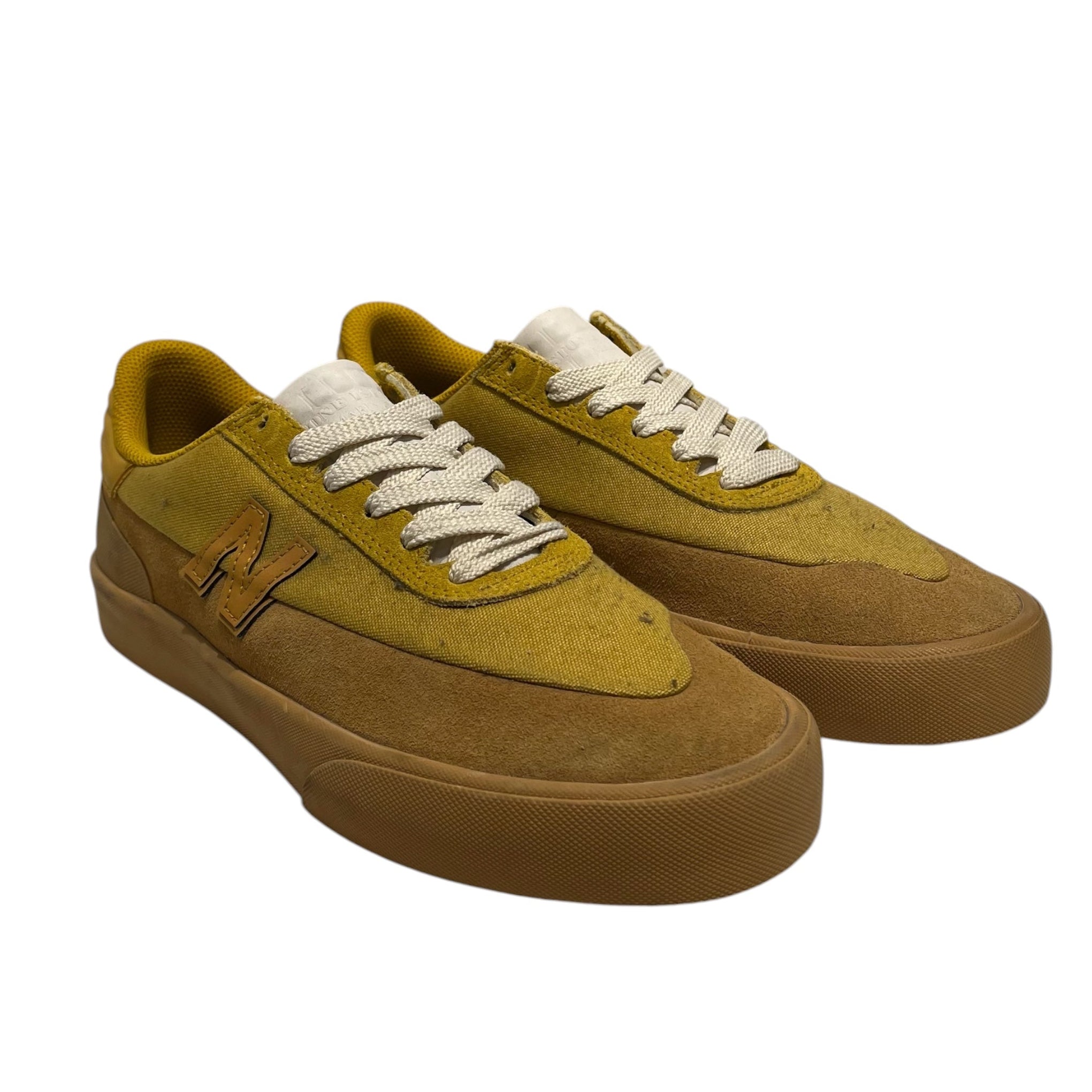NEW BALANCE/STONE ISLAND/Low-Sneakers/US 10.5/Suede/YEL/NUMERIC 272/YELLOW view 1
