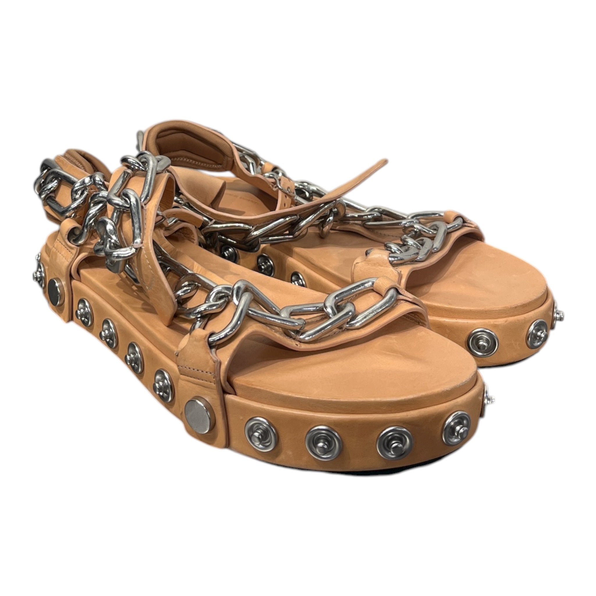 Alexander Wang/Sandals/EU 41/Leather/BEG/SILVER CHAIN view 1