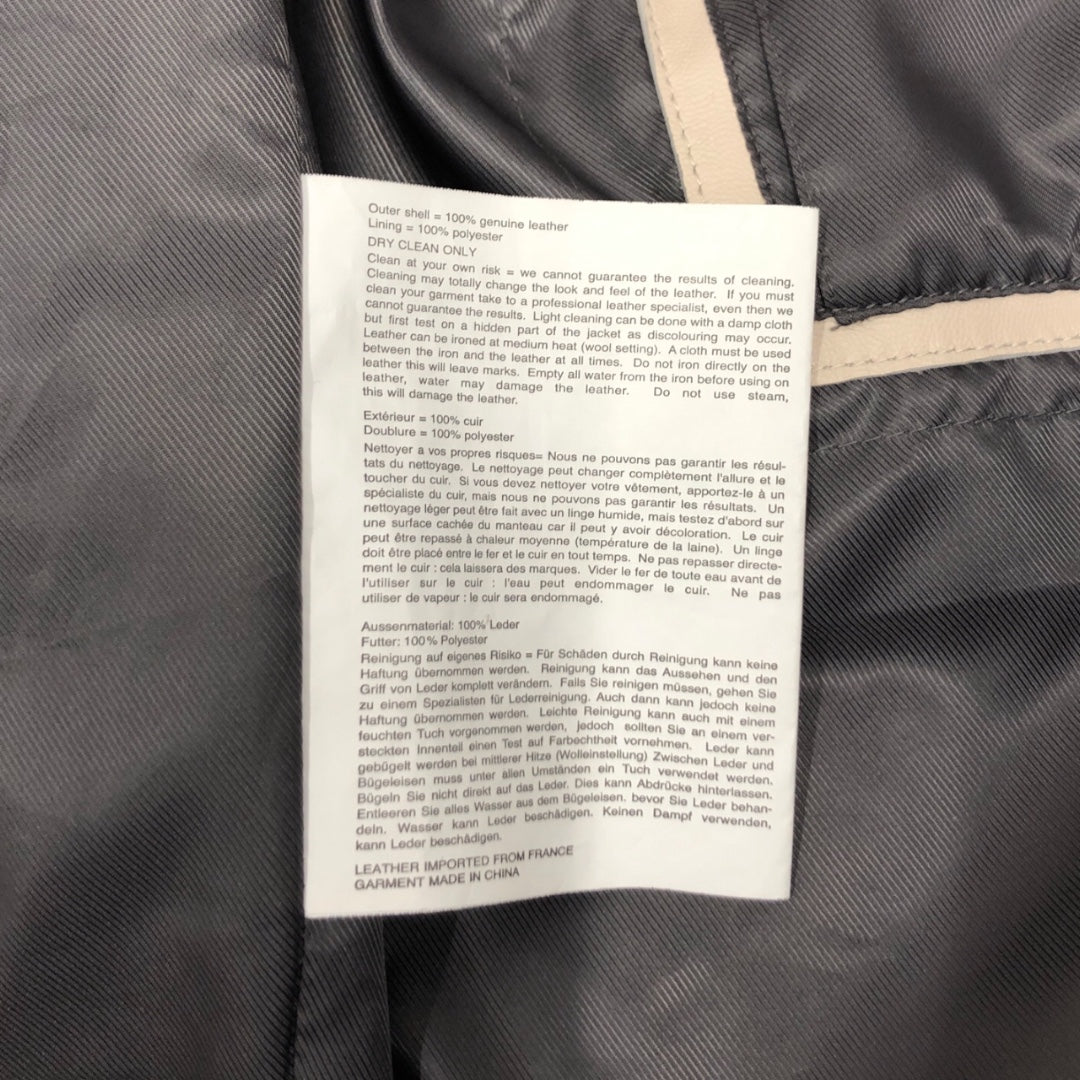 Pelle Pelle/WHO DECIDES WAR/Leather Jkt/XL/Leather/CRM/Graphic/Embroidered Monument Jkt view 4
