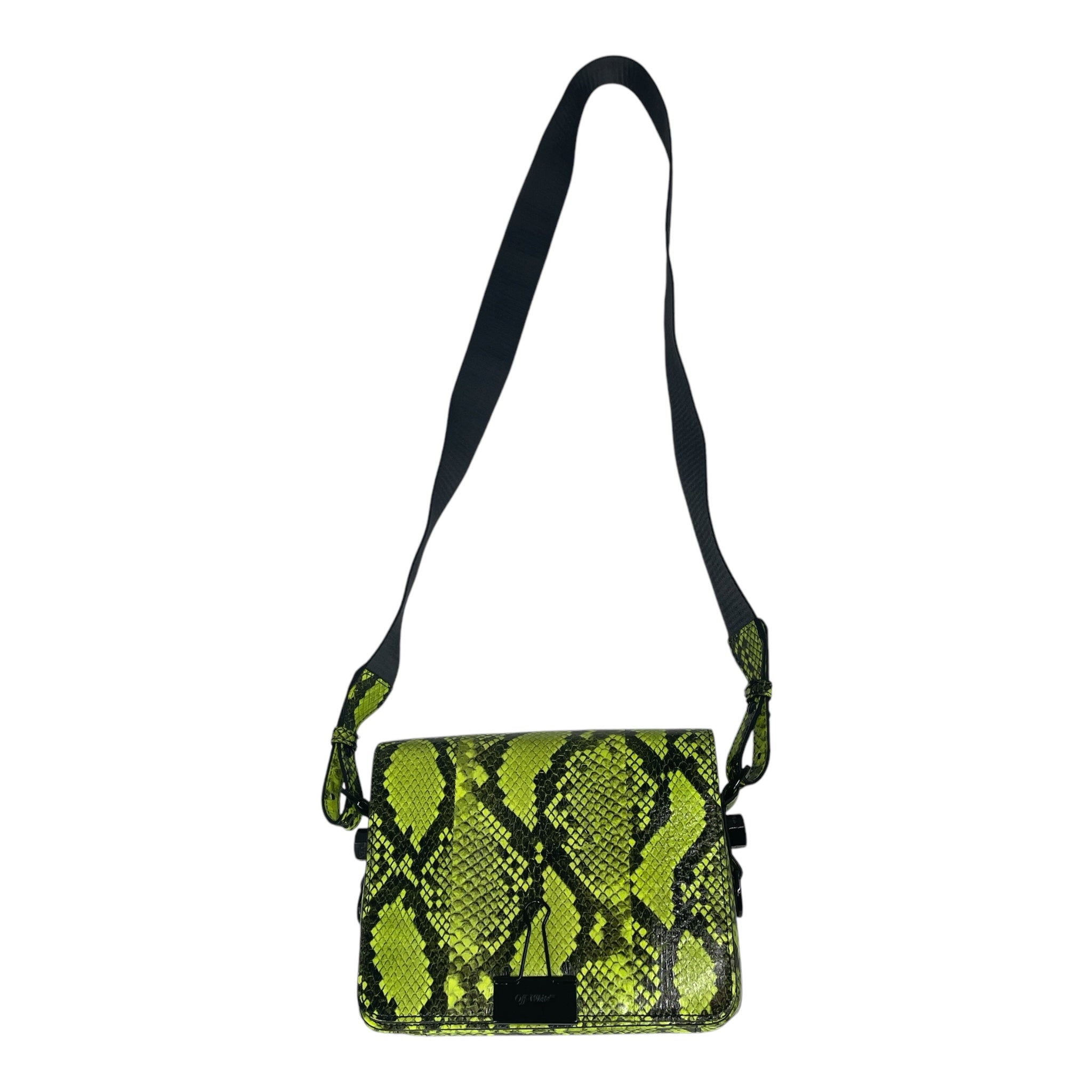 OFF-WHITE/Cross Body Bag/Animal Pattern/Polyester/GRN/PYTHON EMBOSSED view 1