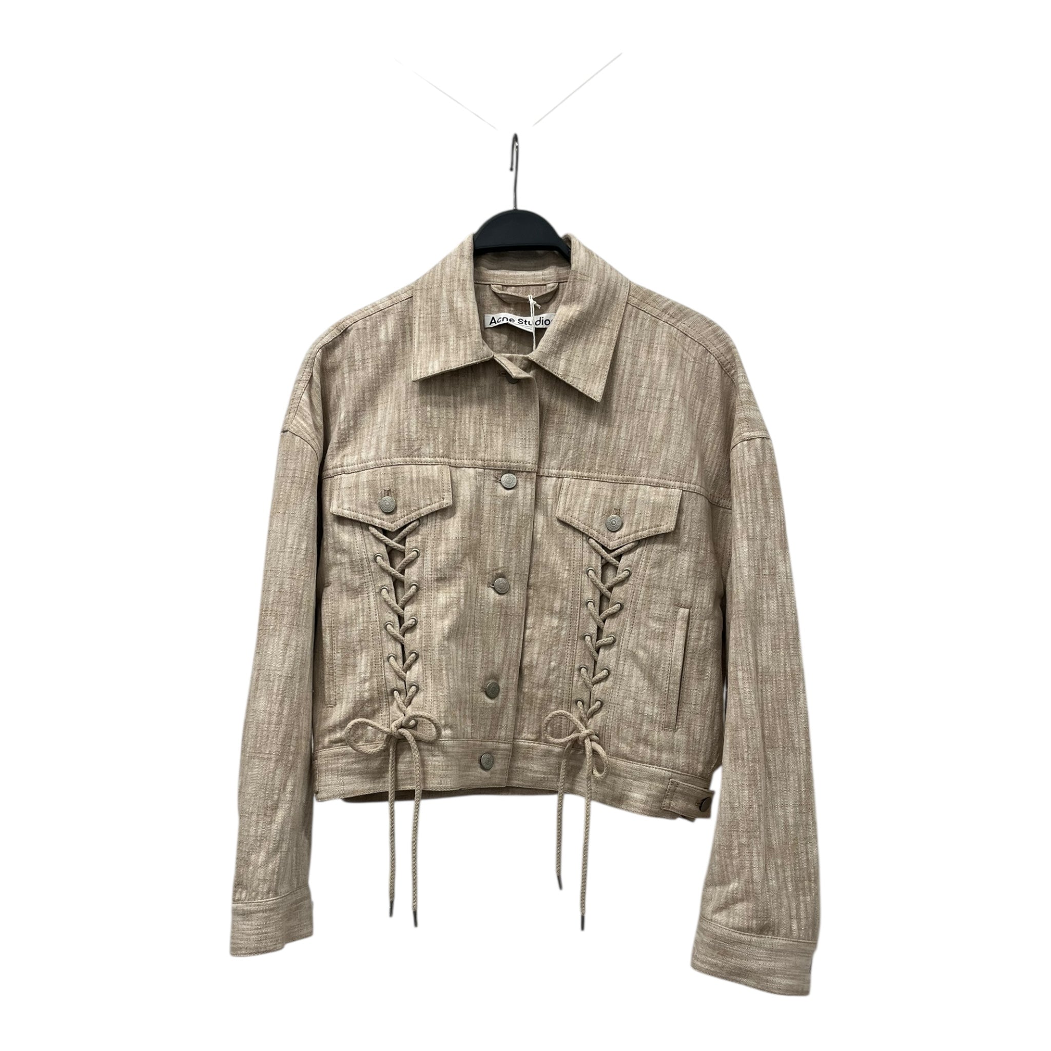 Acne Studios/Jacket/34/Cotton/BEG/LACE UP/BRAIDED JACKET view 1