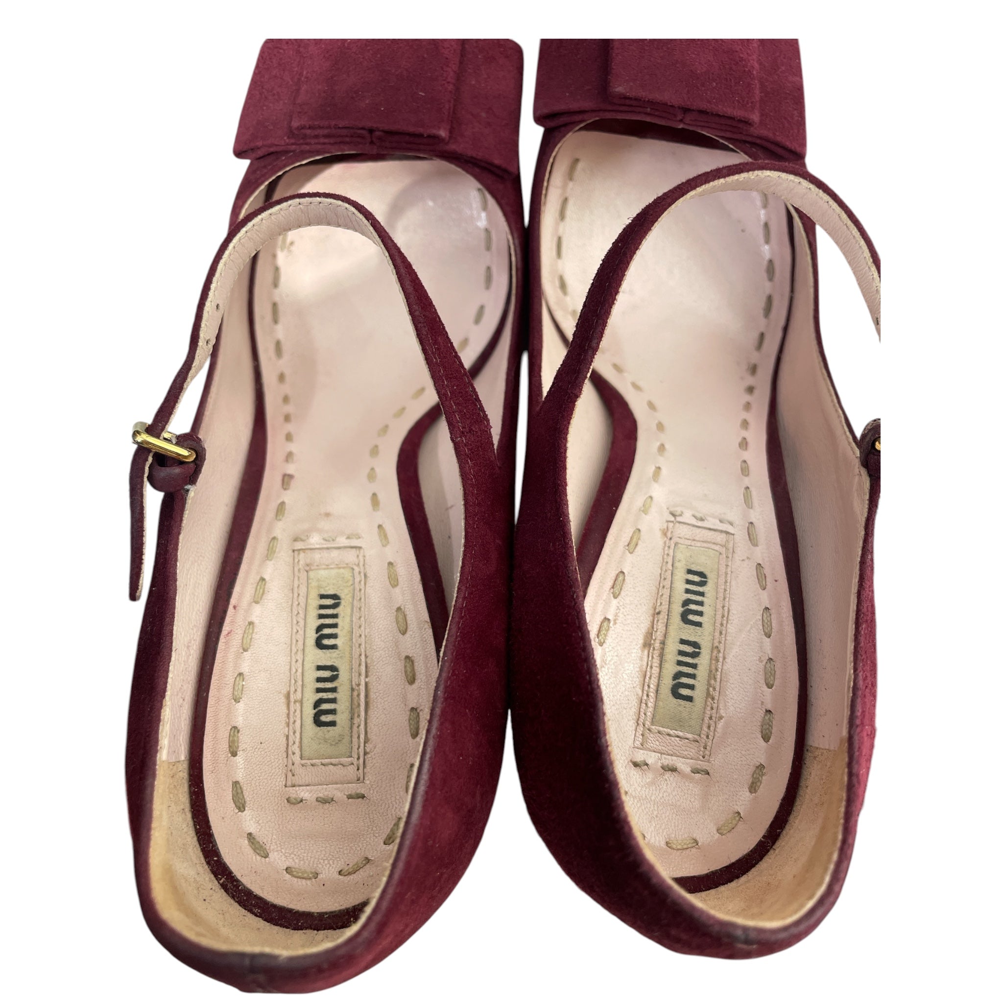 MIU MIU/Heels/EU 38/Suede/BRD/MARY JANE PUMP WITH BOW view 3