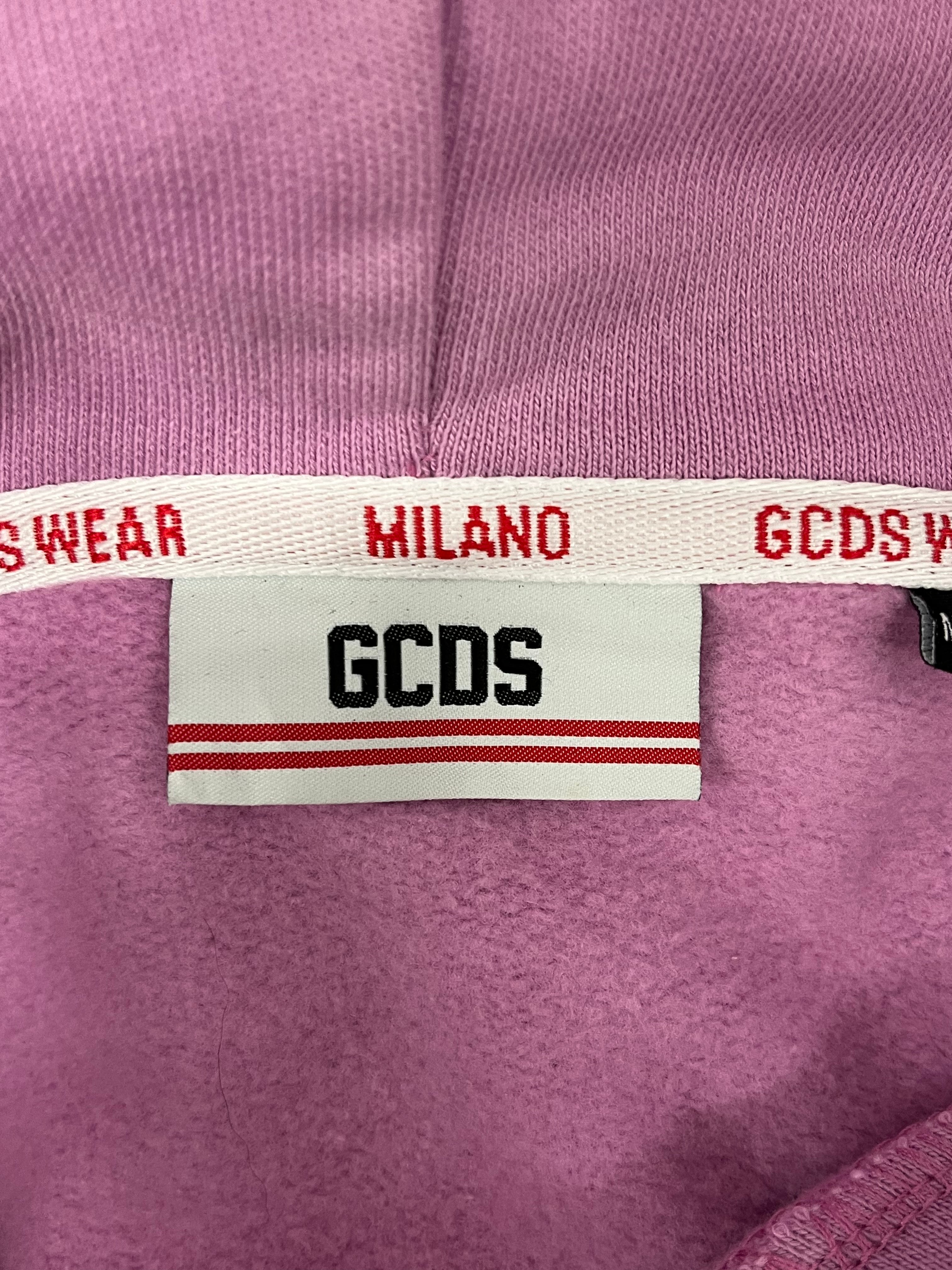 GCDS/Hoodie/M/Cotton/PNK/gcds edibles logo purple view 3