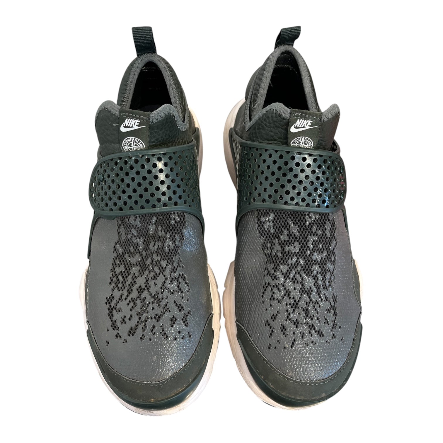 NIKE/STONE ISLAND/Low-Sneakers/US 8/GRN/SOCK DART MID view 3