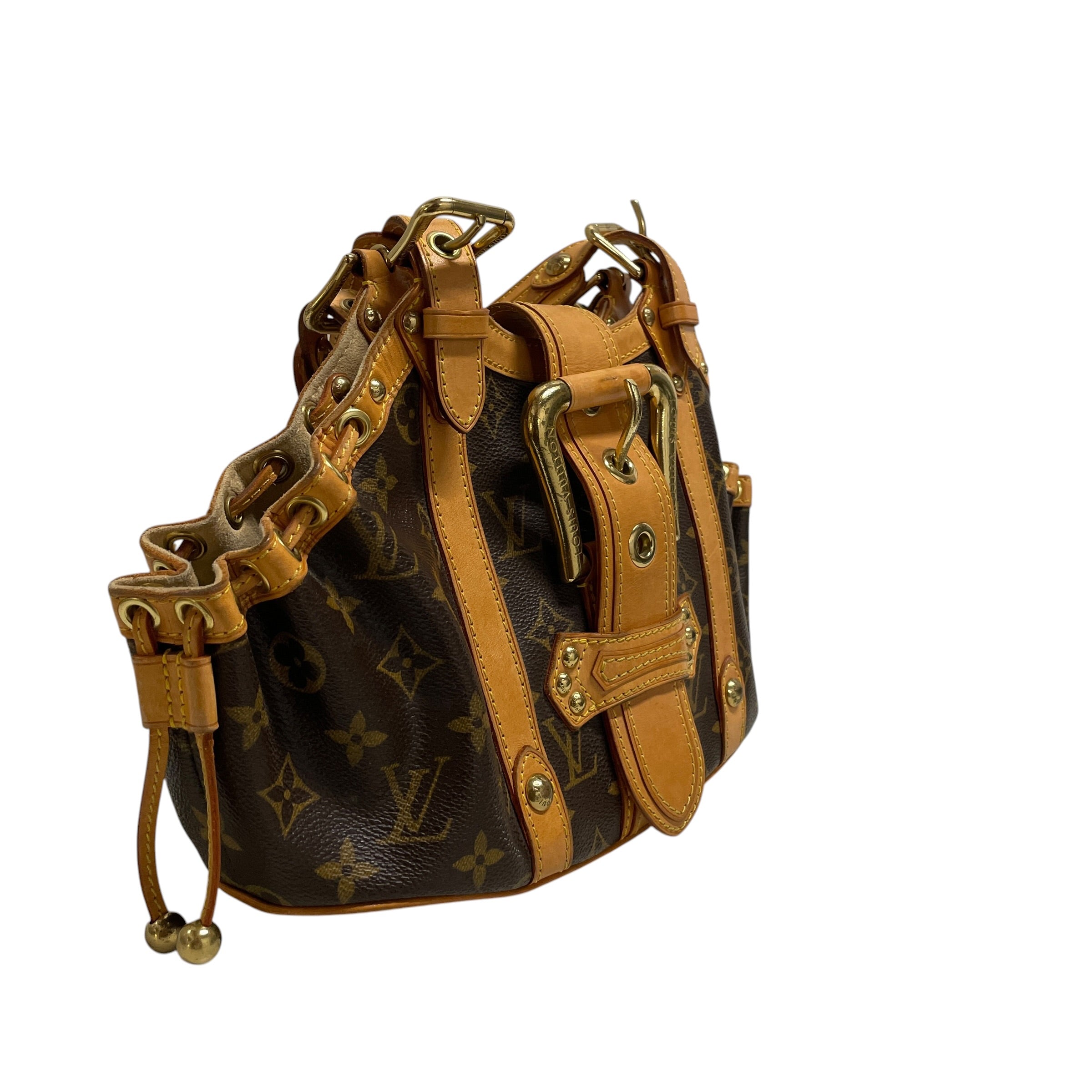 LOUIS VUITTON/Bag/Leather/BRW/belt buckle view 3