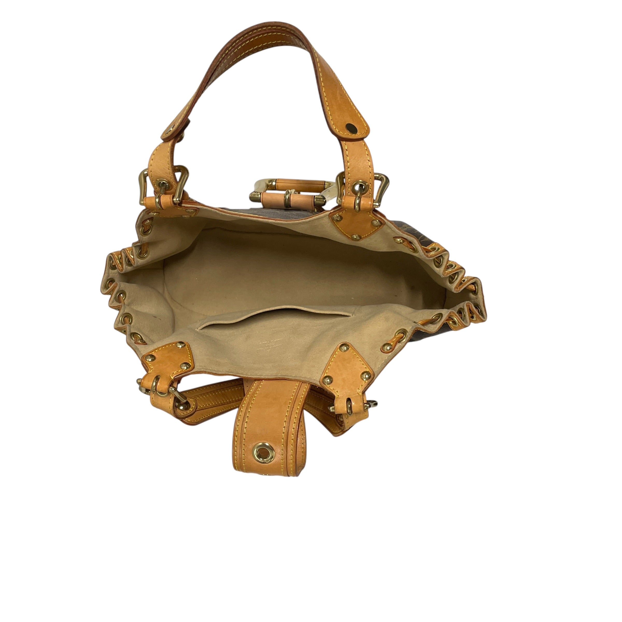 LOUIS VUITTON/Bag/Leather/BRW/belt buckle view 5