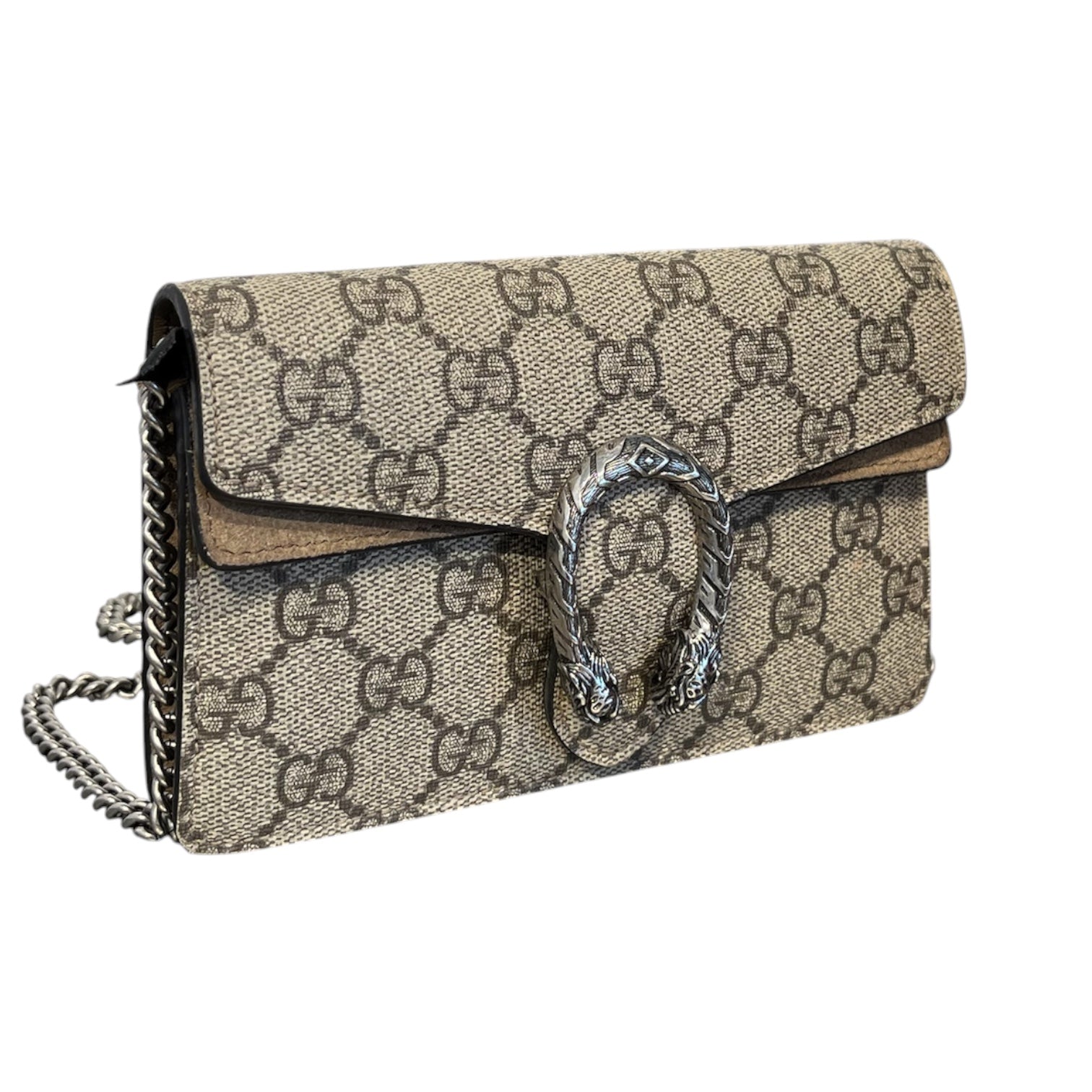 GUCCI/Cross Body Bag/Monogram/Leather/BRW/DIONYSUS GG SUPREME SUPER MINI view 1