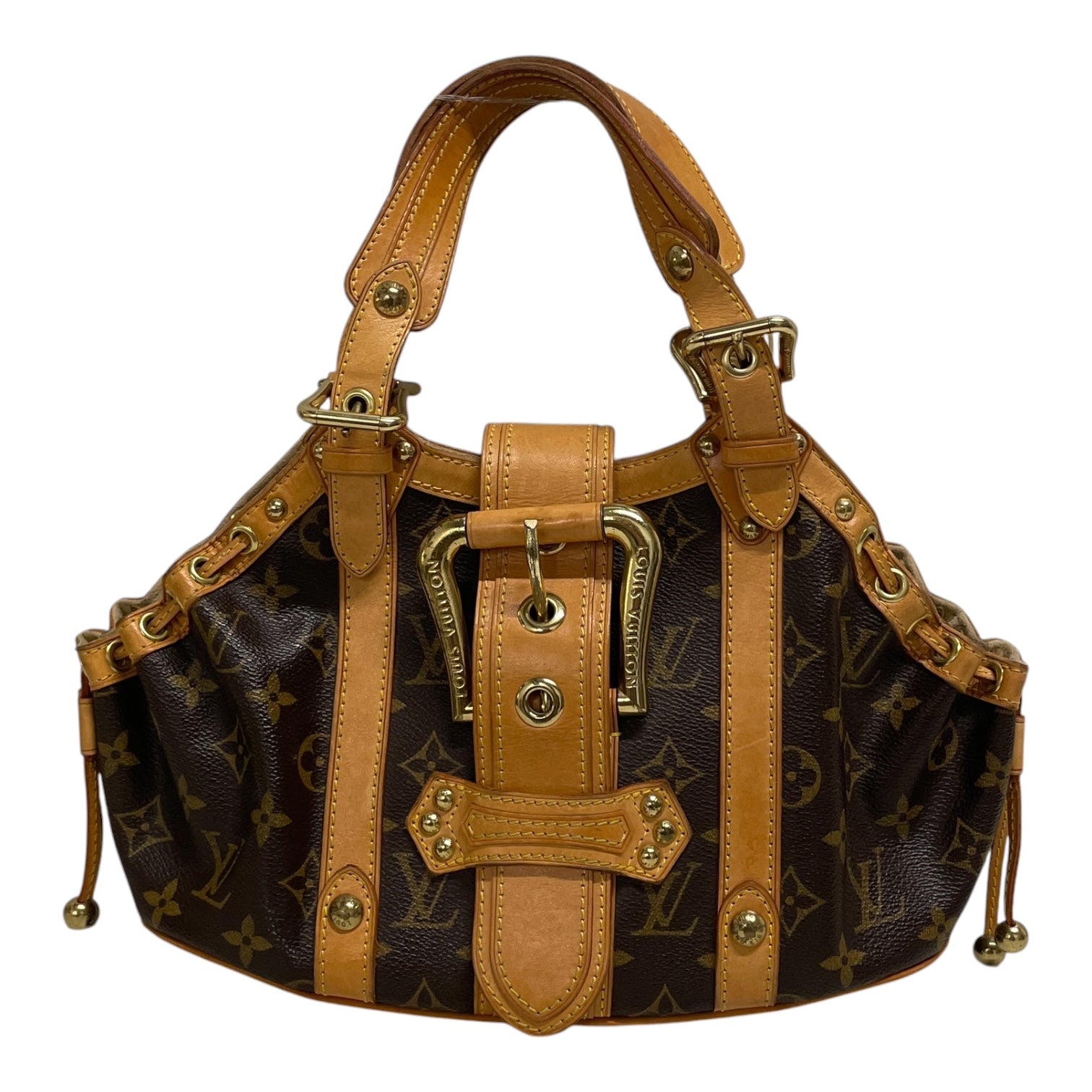 LOUIS VUITTON/Bag/Leather/BRW/belt buckle view 1