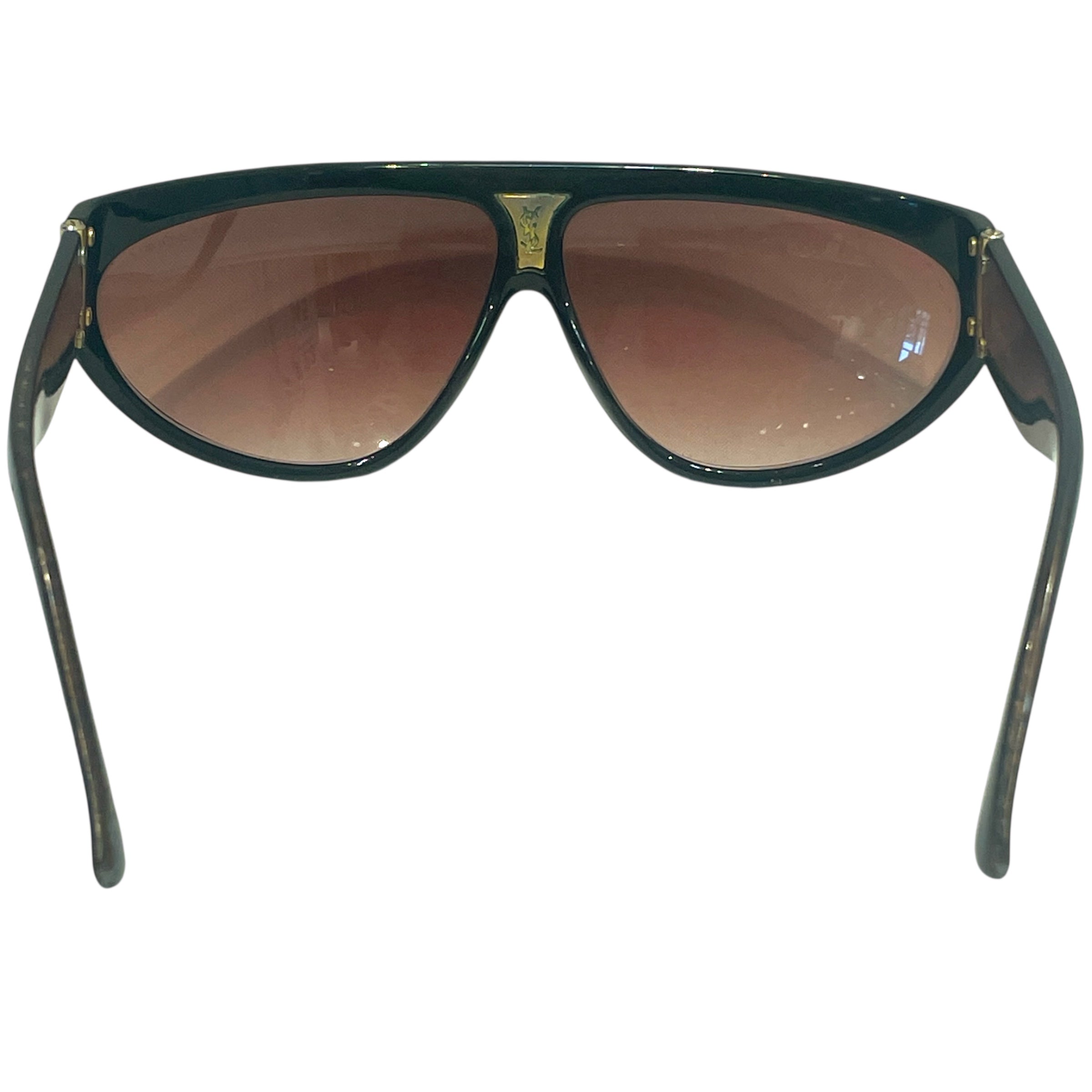 YVES SAINT LAURENT/Sunglasses/Plastic/BRW/vintage view 3