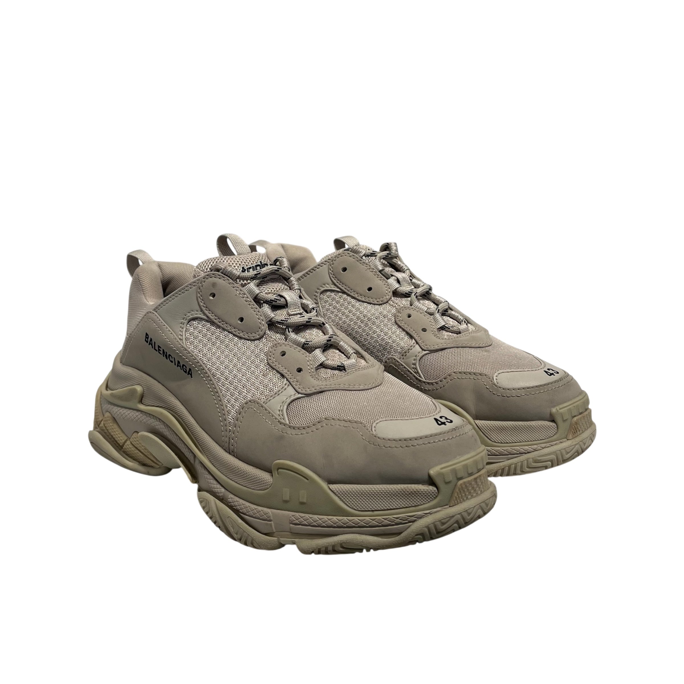 BALENCIAGA/Low-Sneakers/EU 43/BEG/Triple S view 1