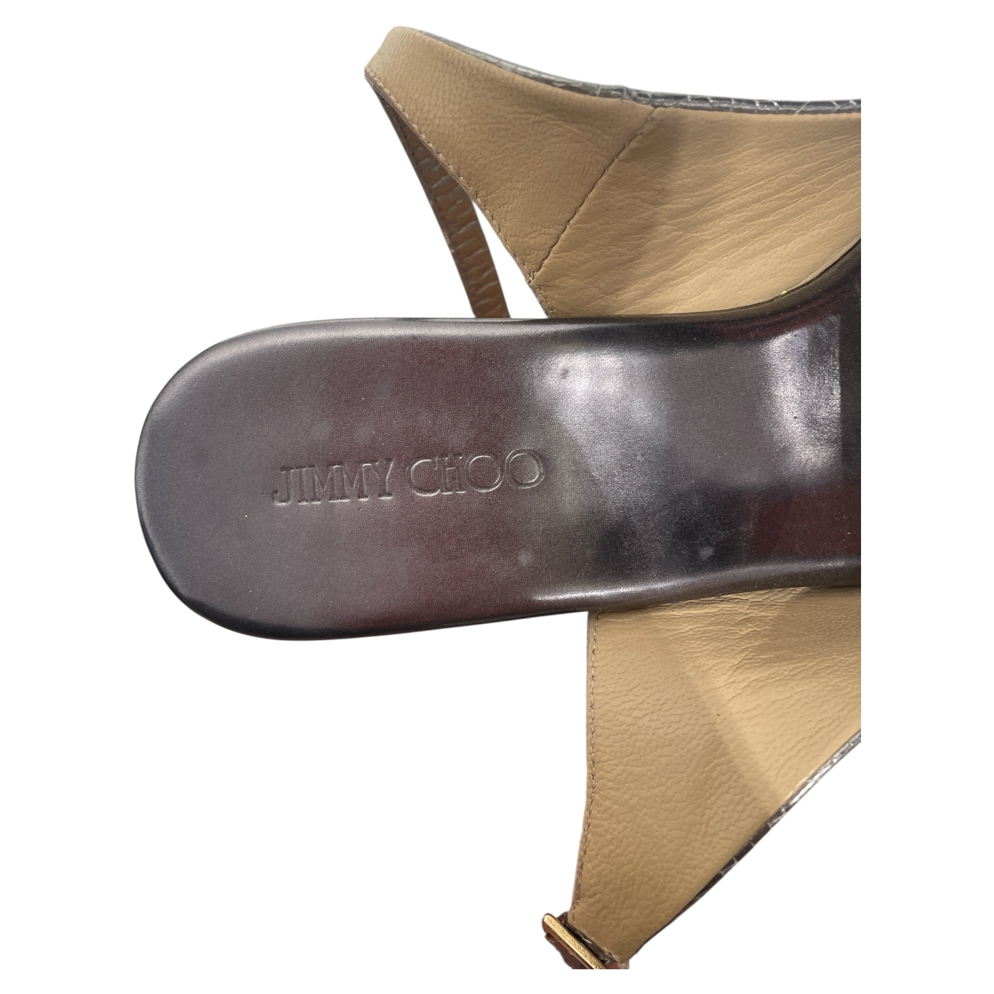 JIMMY CHOO/Shoes/EU 38/SLV/silver platform sandles view 3
