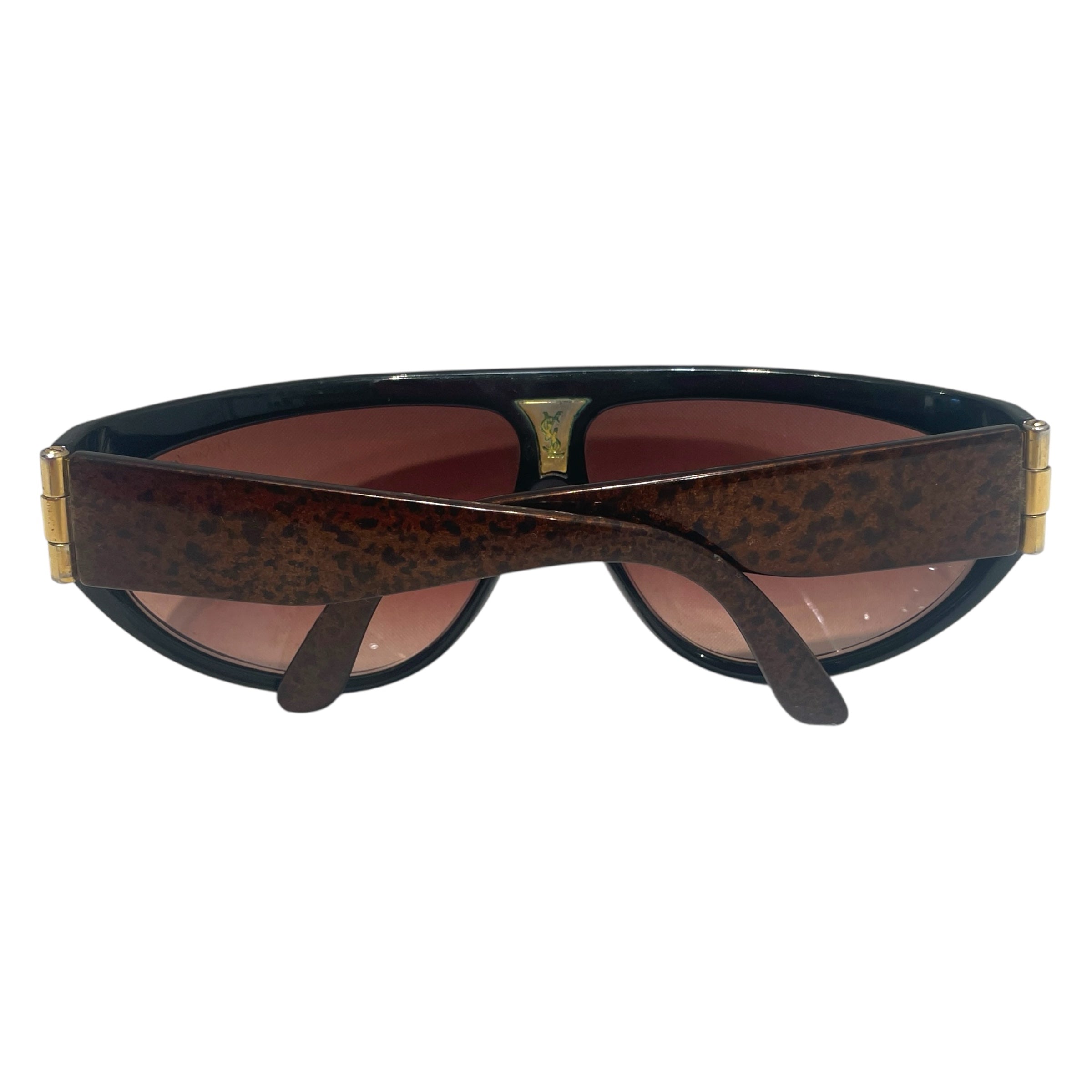 YVES SAINT LAURENT/Sunglasses/Plastic/BRW/vintage view 5