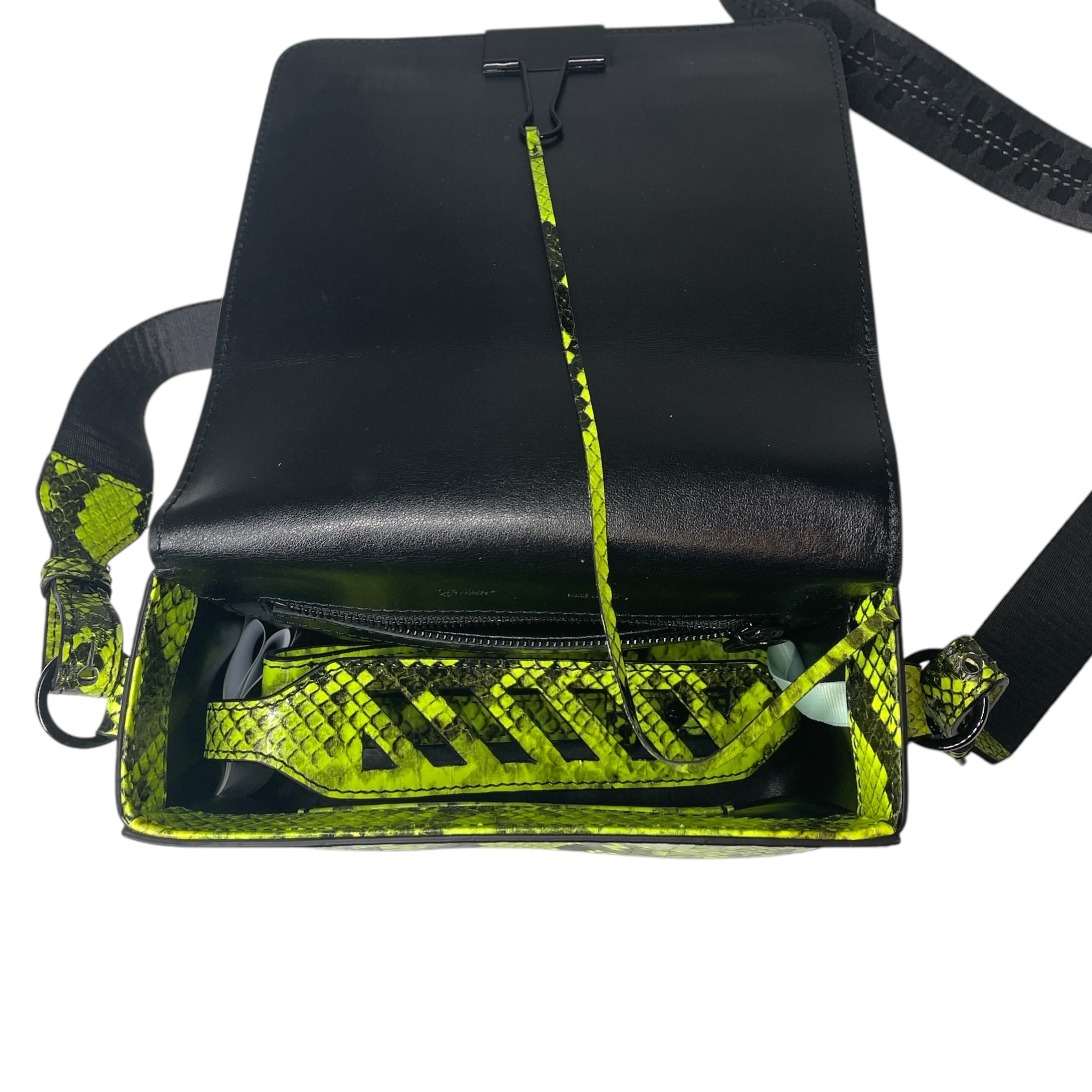 OFF-WHITE/Cross Body Bag/Animal Pattern/Polyester/GRN/PYTHON EMBOSSED view 4