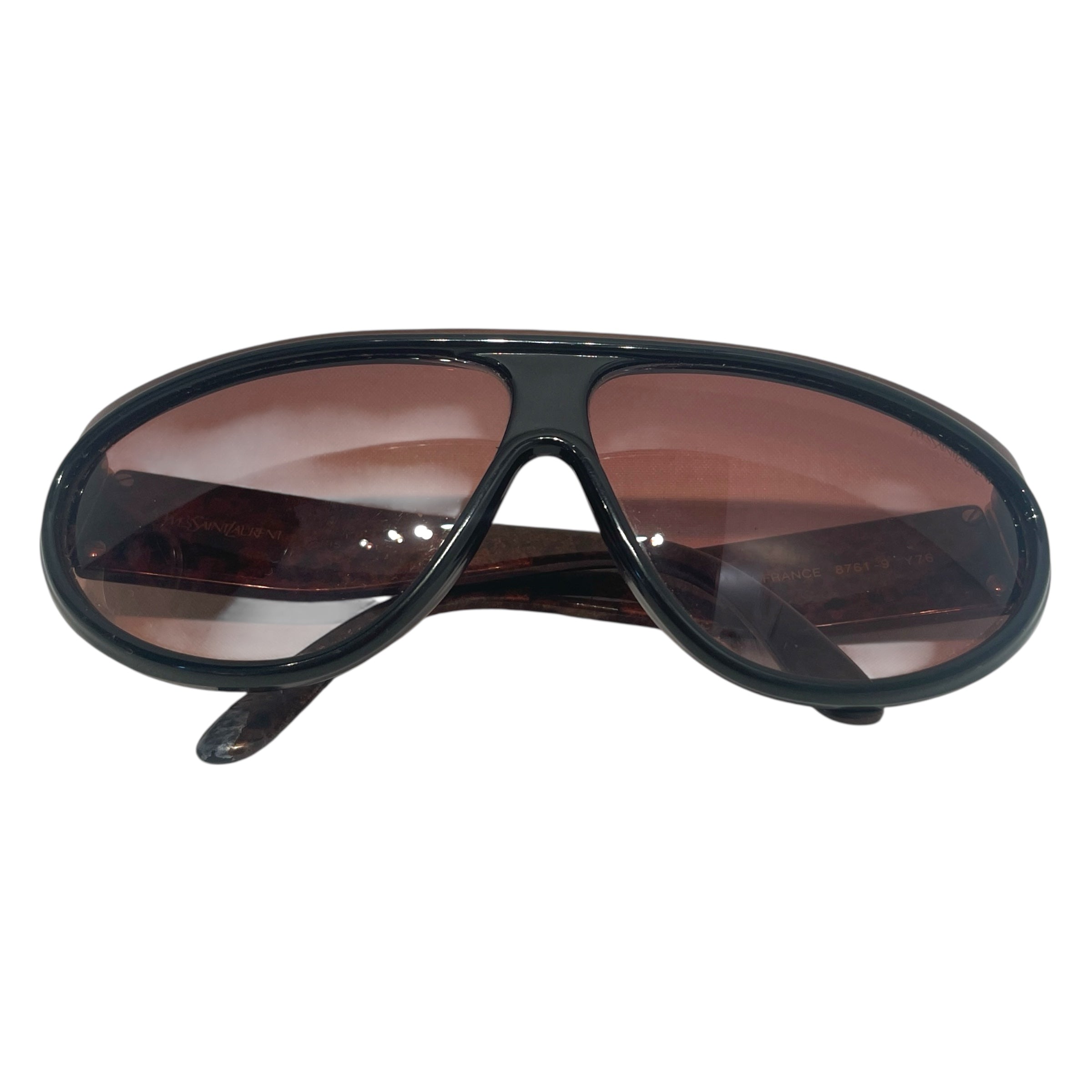 YVES SAINT LAURENT/Sunglasses/Plastic/BRW/vintage view 6