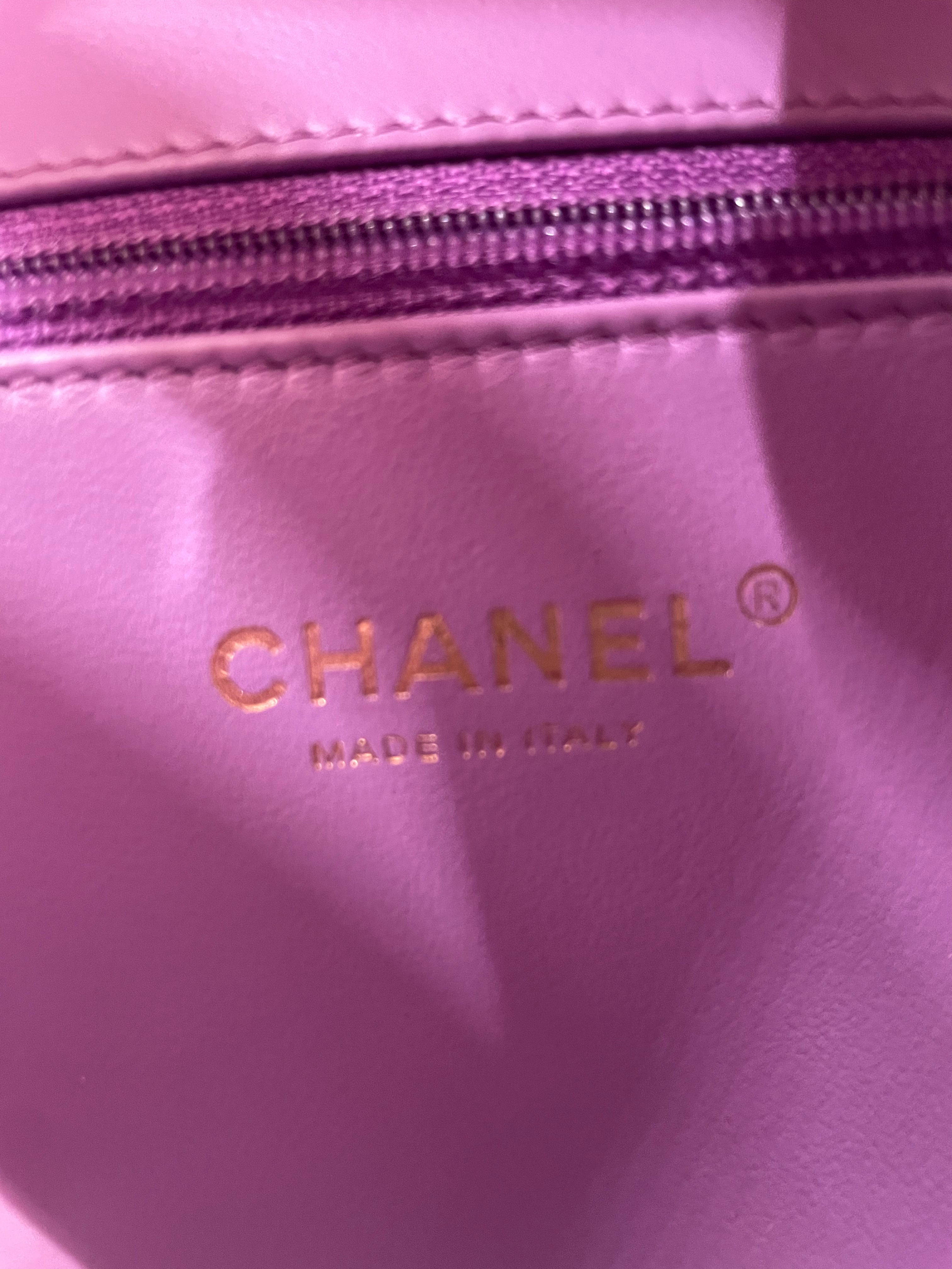 CHANEL/Cross Body Bag/Leather/PPL/VANITY QUILTED GOLD view 4