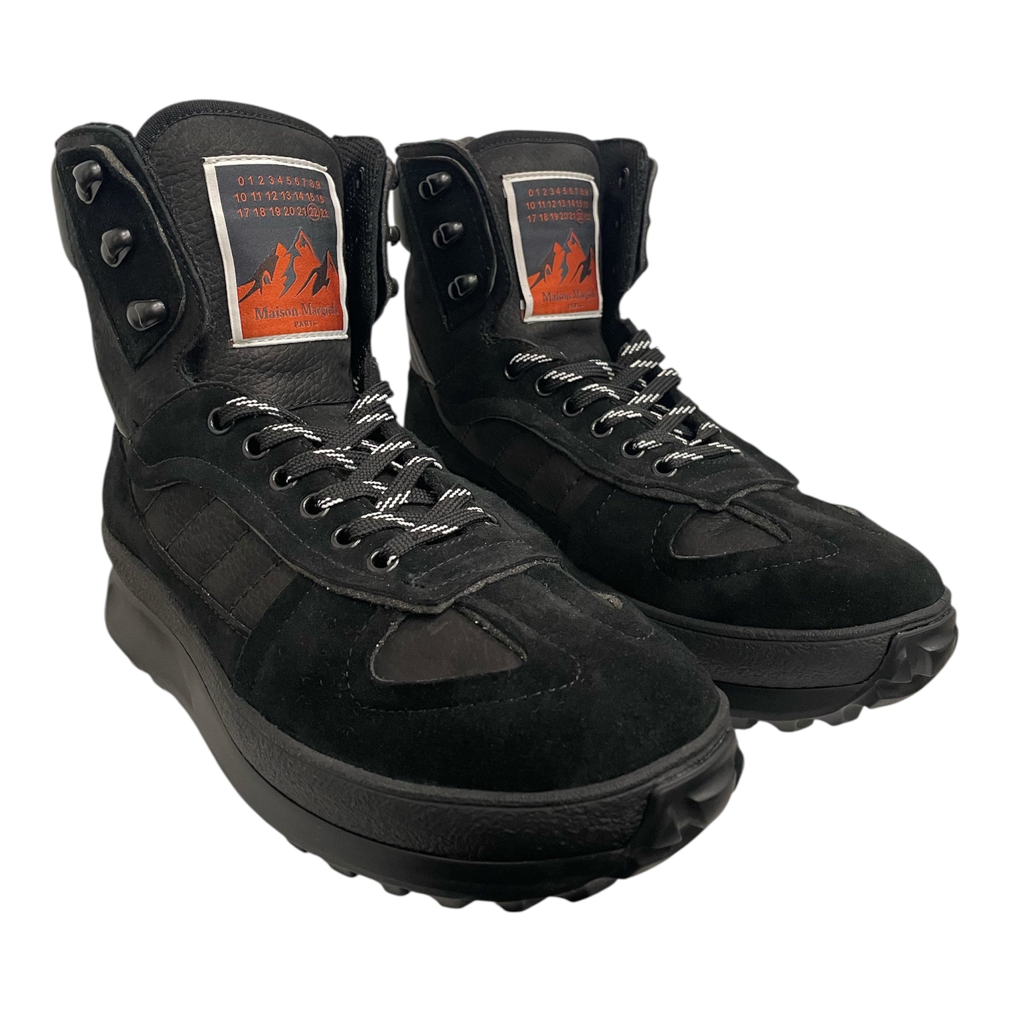Maison Margiela/Lace Up Boots/EU 41/Cotton/BLK/climber high top view 1