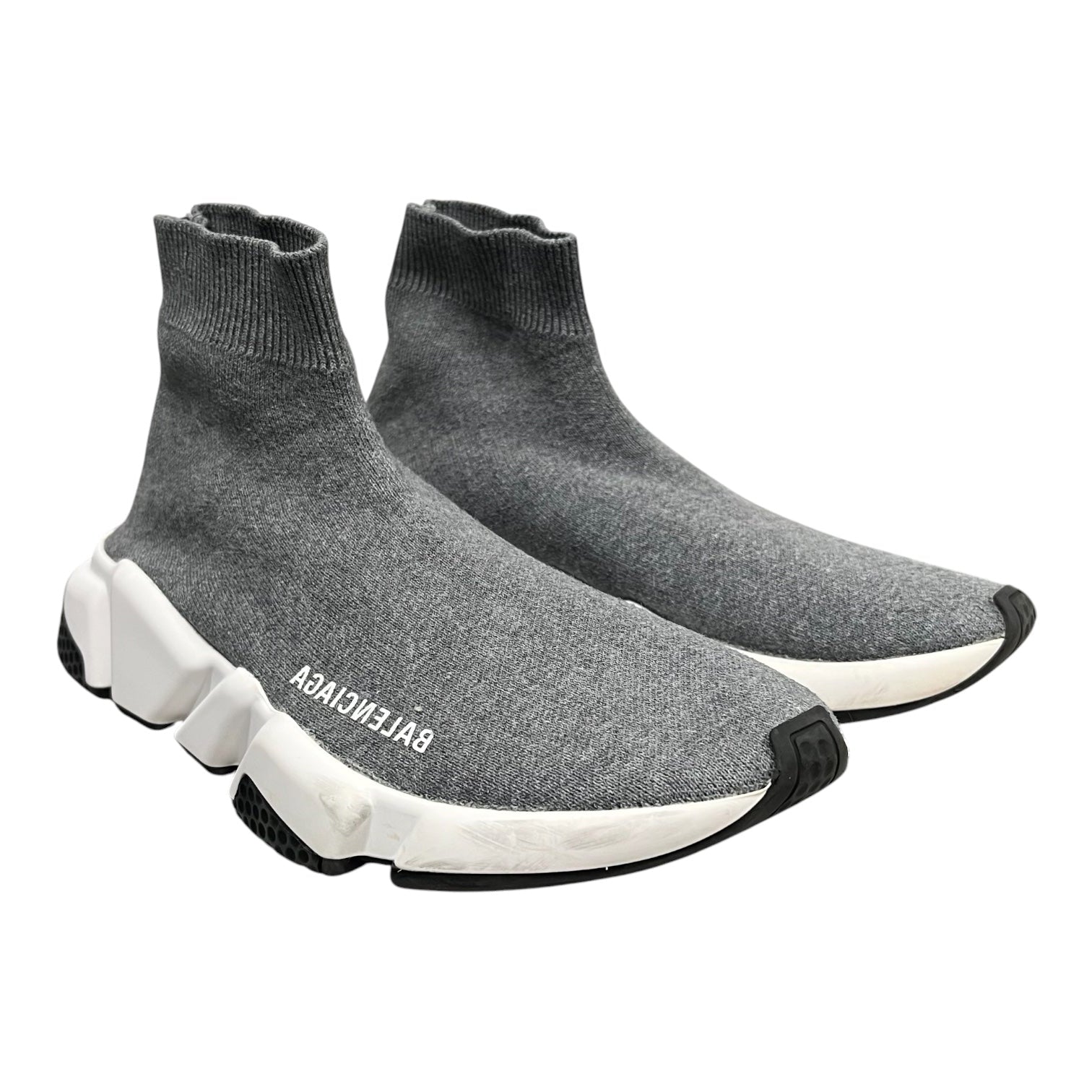 BALENCIAGA/Hi-Sneakers/US 8/Cotton/GRY/ view 1