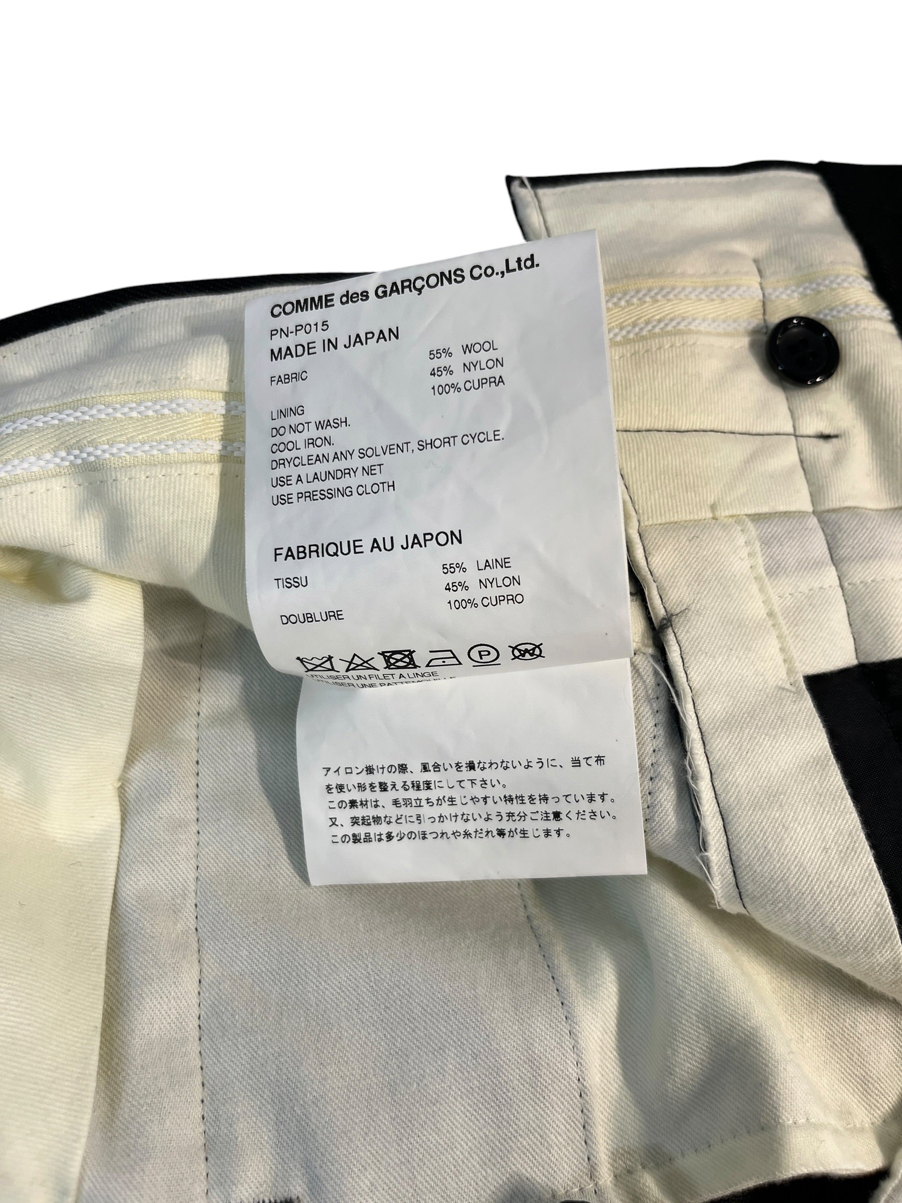 COMME des GARCONS HOMME/Pants/L/Wool/BLK/ view 4