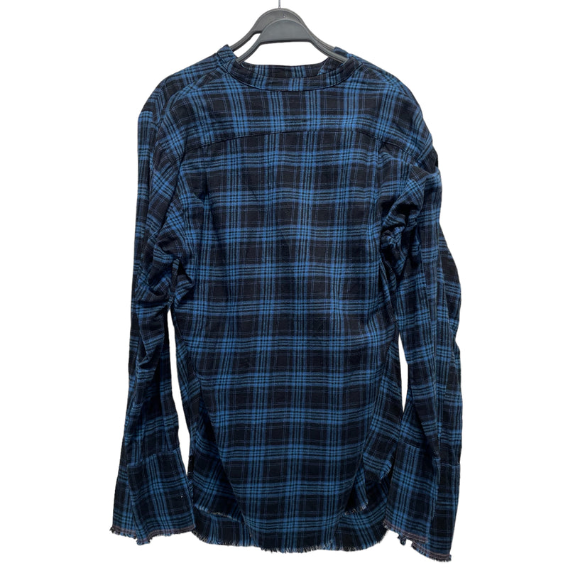 GREG LAUREN///Flannel Shirt/M/Cotton/NVY//Plain/M [Street] Luxury/