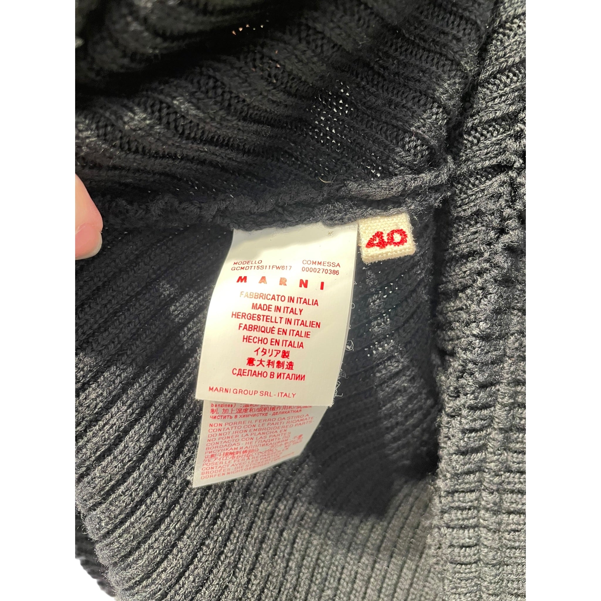 MARNI/Shirt/M/Cotton/BLK/BEDAZZLE view 4