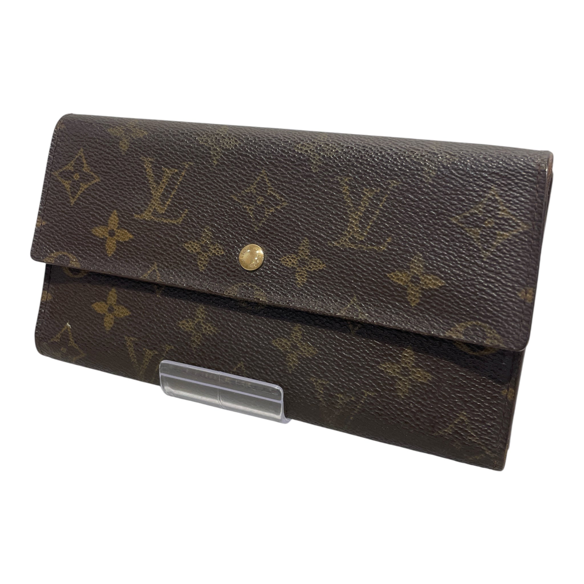 LOUIS VUITTON/Trifold Wallet/Monogram/Leather/BRW/ view 1