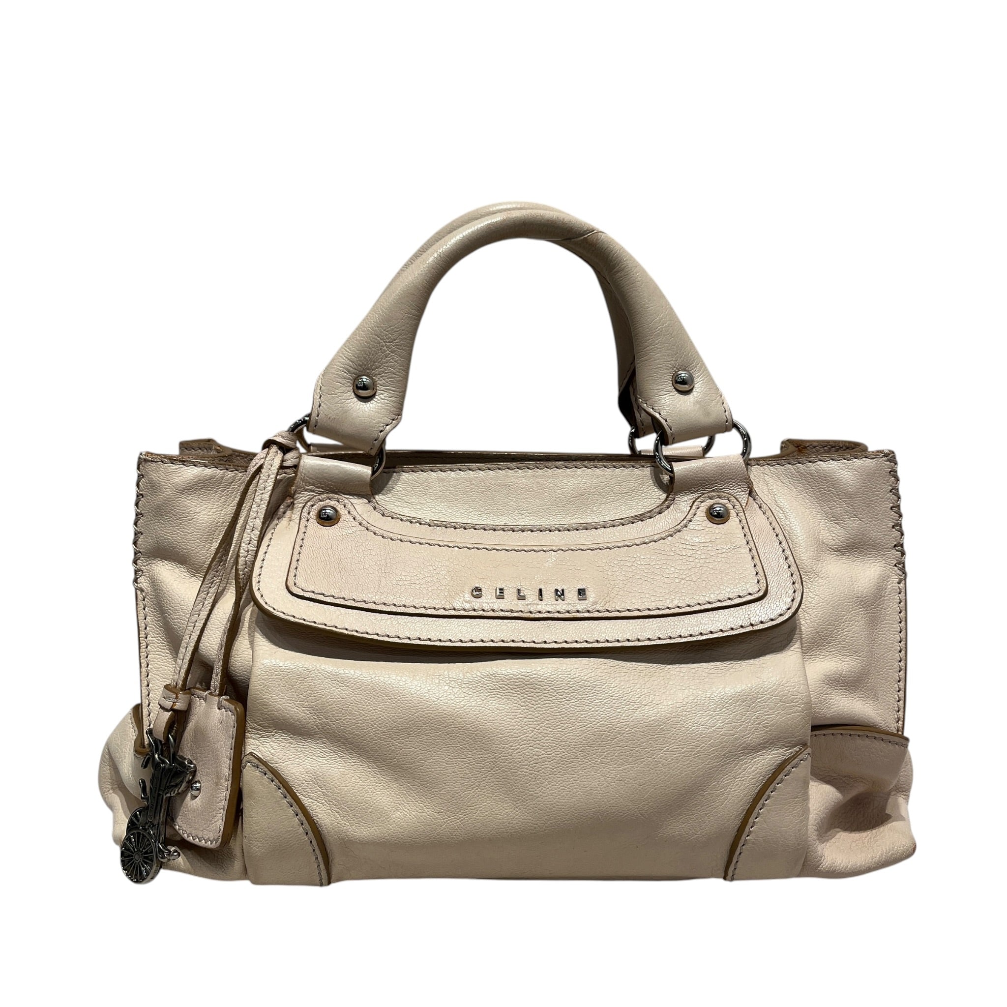CELINE/Hand Bag/Leather/CRM/VINTAGE BOOGIE/SILVER/HORSE view 1