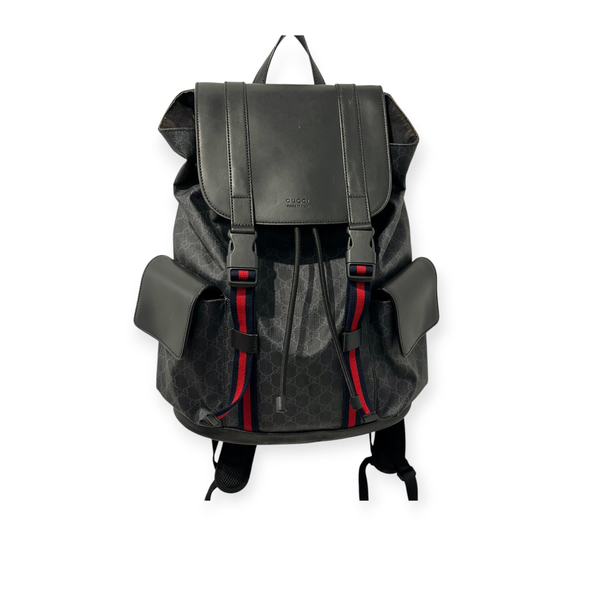 GUCCI/Backpack/Monogram/Leather/BLK/GG SUPREME BAG view 1