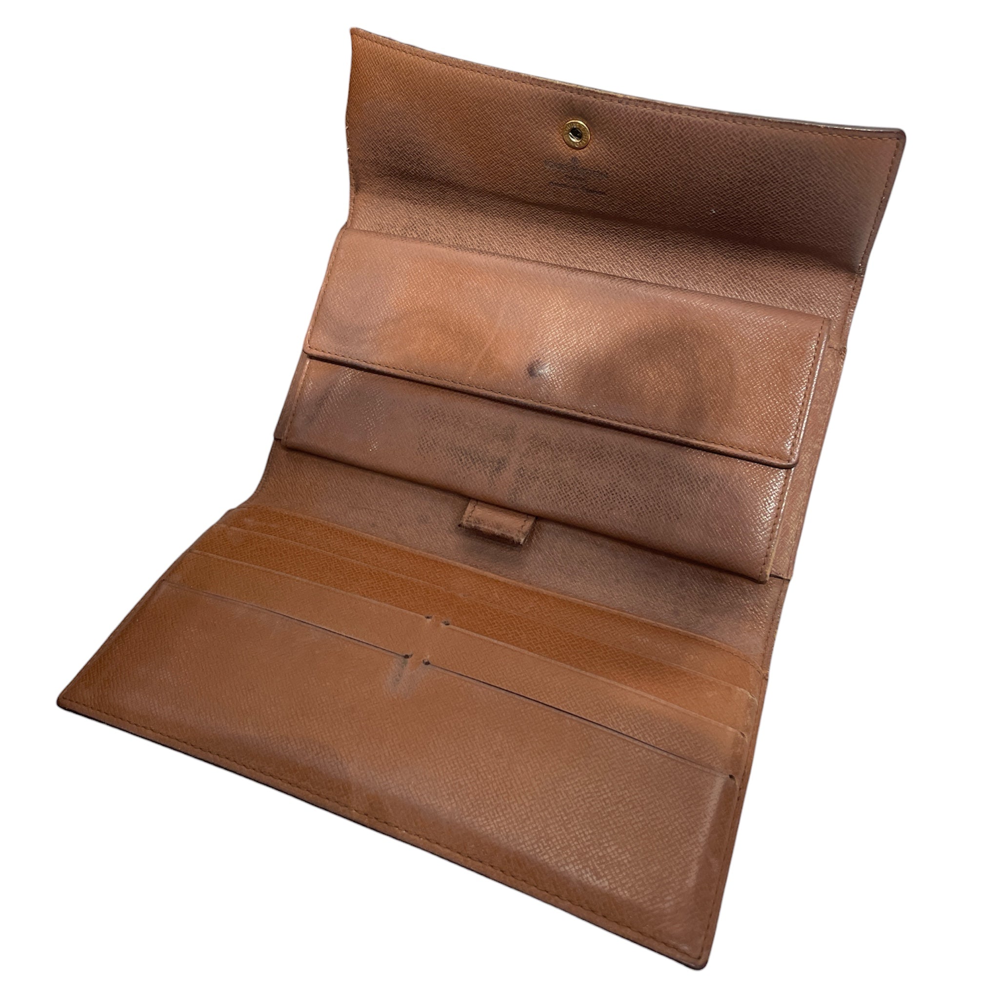 LOUIS VUITTON/Trifold Wallet/Monogram/Leather/BRW/ view 4