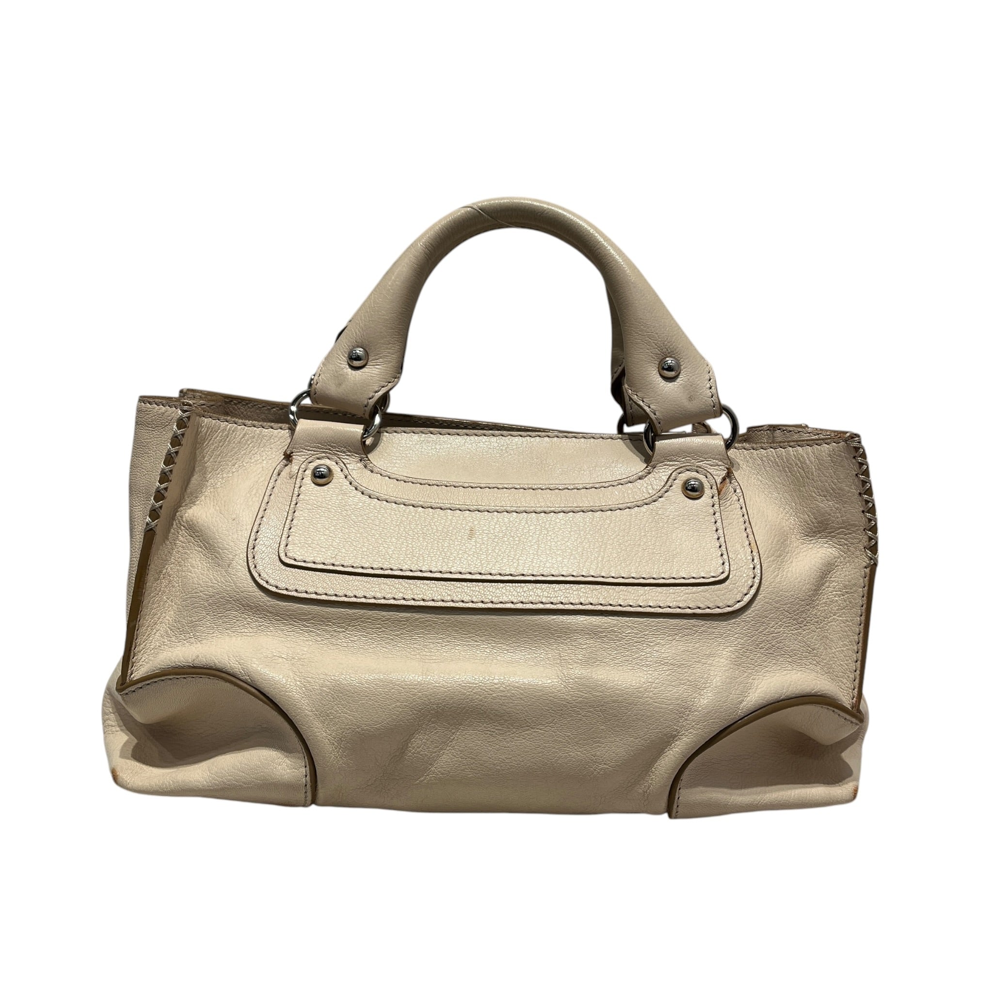 CELINE/Hand Bag/Leather/CRM/VINTAGE BOOGIE/SILVER/HORSE view 2