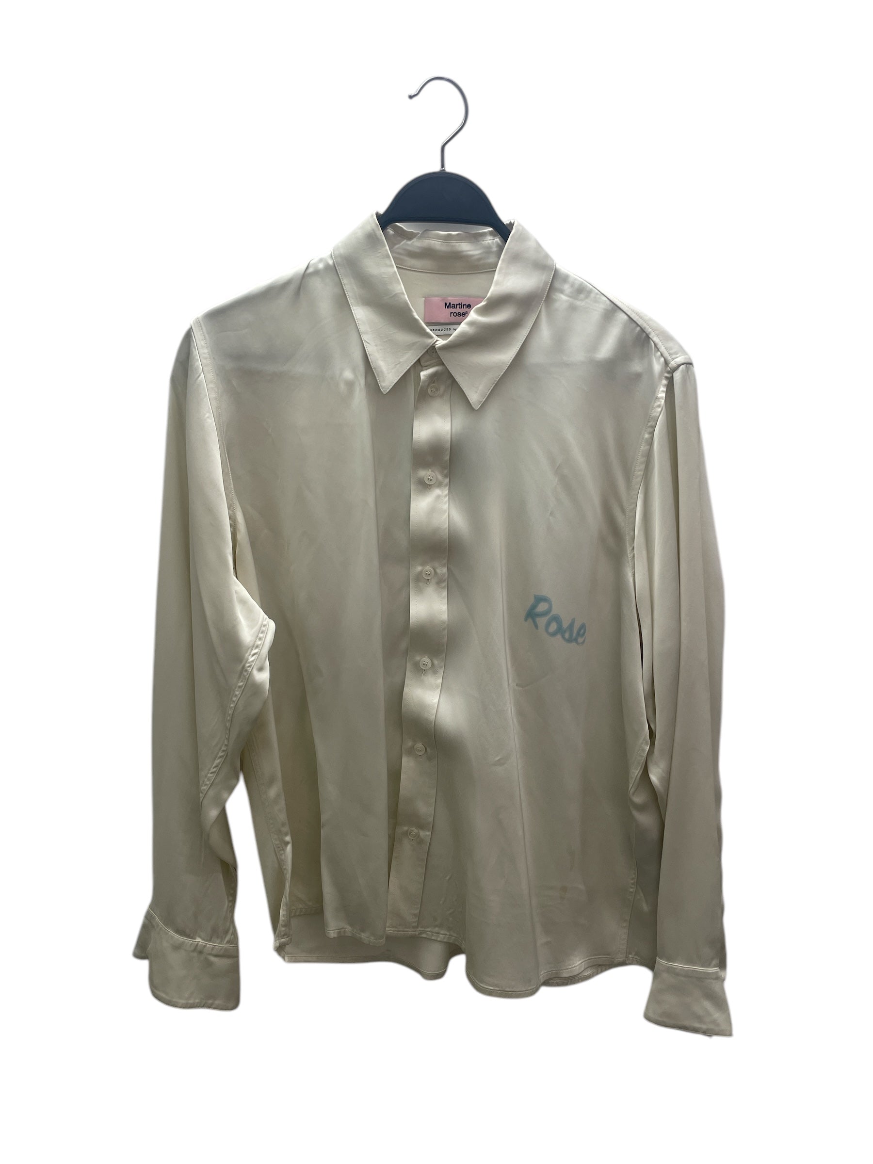 MARTINE ROSE/LS Shirt/M/Polyester/WHT/Graphic/S10MR427C view 1