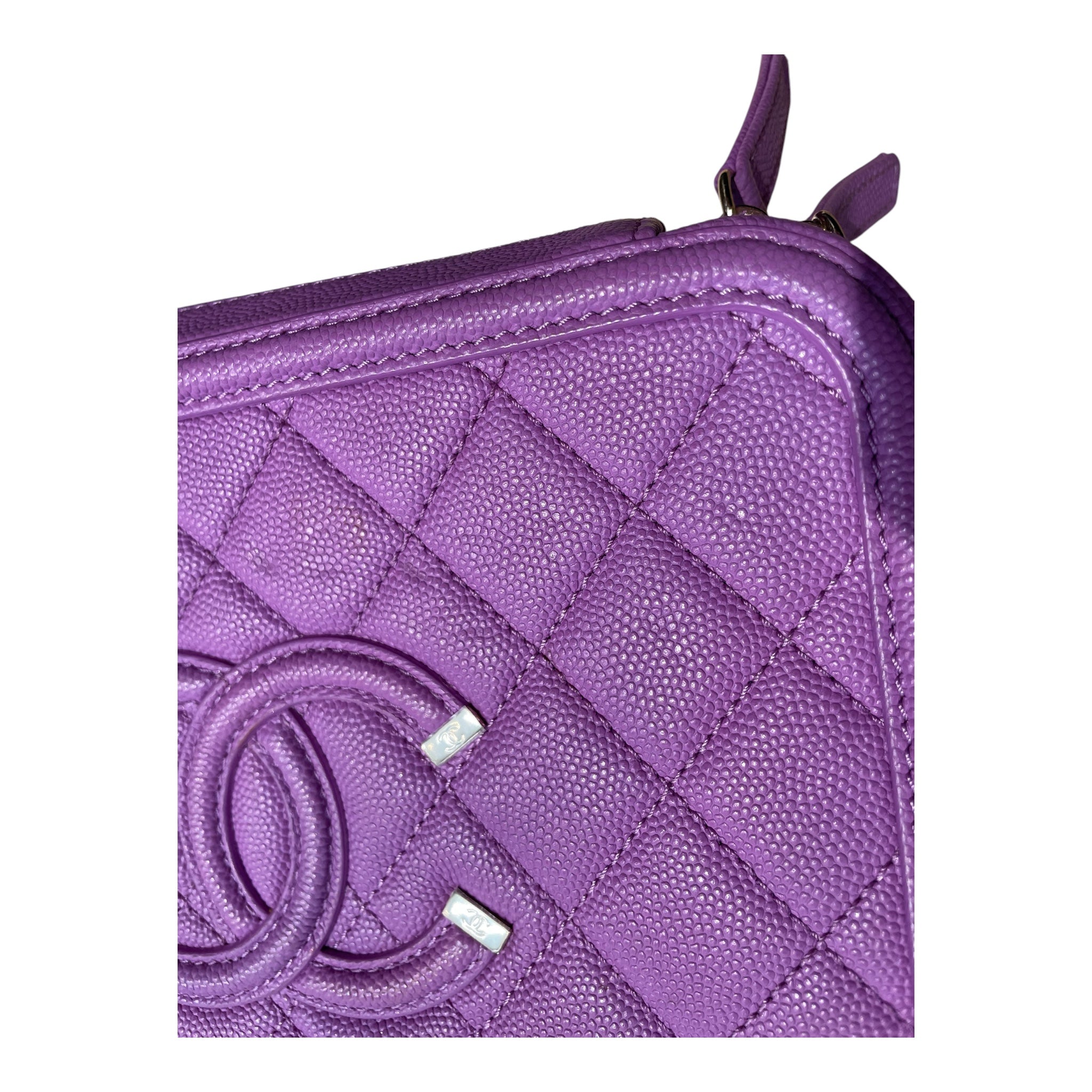 CHANEL/Cross Body Bag/Leather/PPL/VANITY QUILTED GOLD view 9