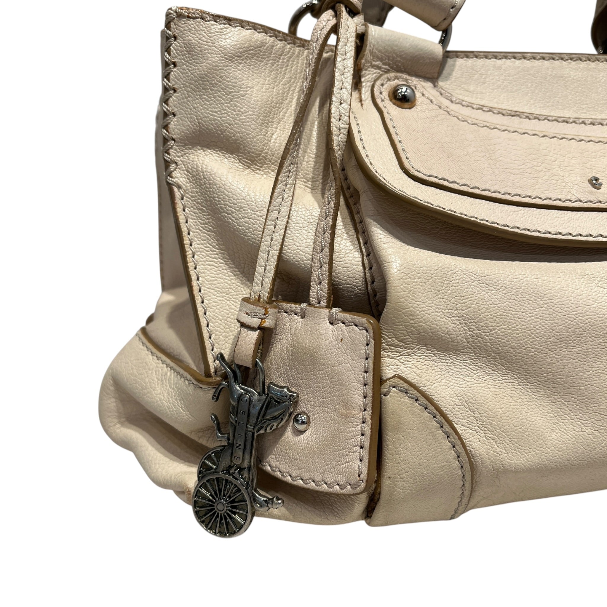 CELINE/Hand Bag/Leather/CRM/VINTAGE BOOGIE/SILVER/HORSE view 7
