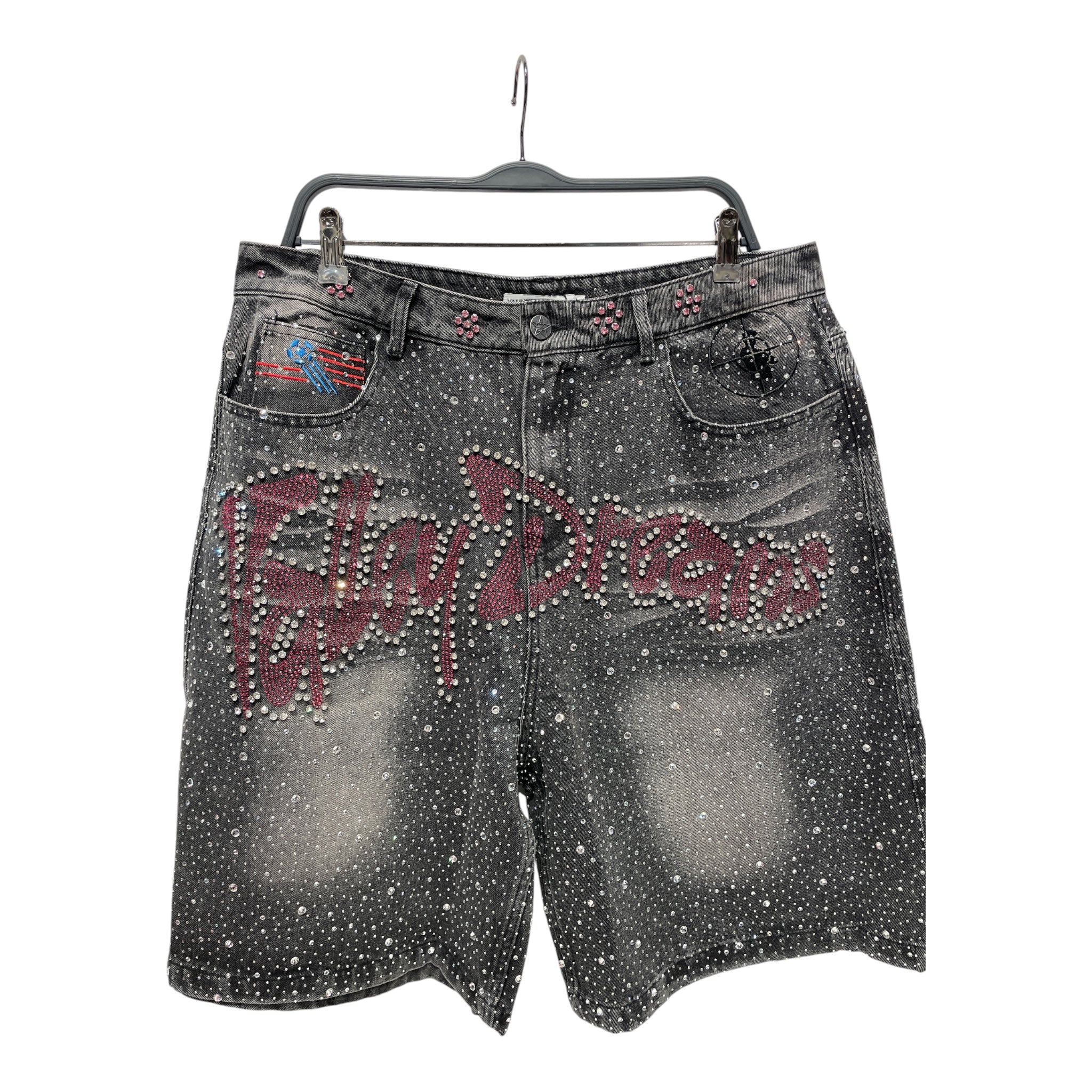 Vale/Pants/34/Denim/BLK/RHINESTONE CRYSTAL view 1