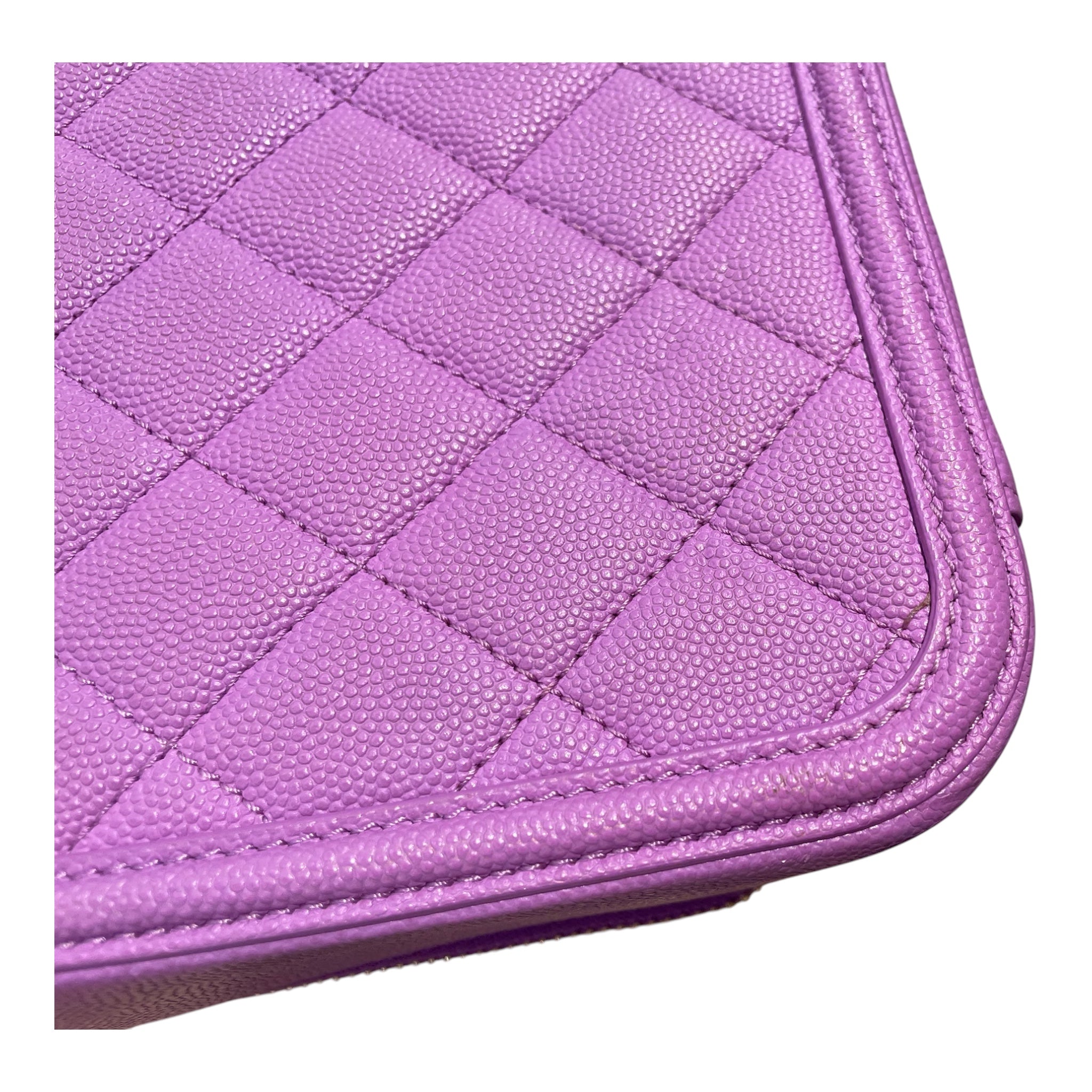 CHANEL/Cross Body Bag/Leather/PPL/VANITY QUILTED GOLD view 10