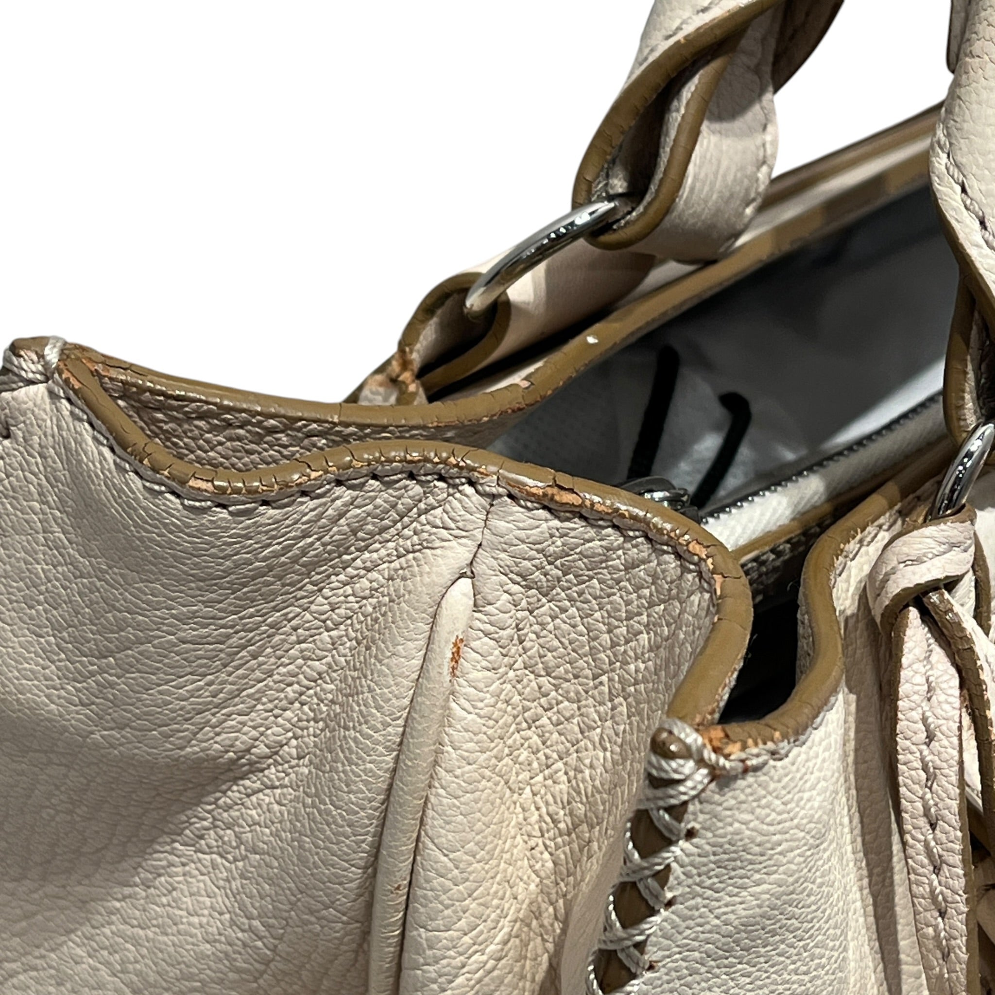 CELINE/Hand Bag/Leather/CRM/VINTAGE BOOGIE/SILVER/HORSE view 6