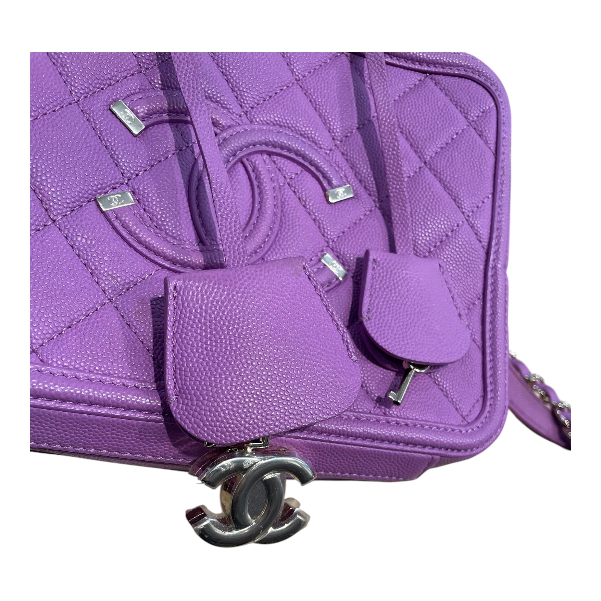 CHANEL/Cross Body Bag/Leather/PPL/VANITY QUILTED GOLD view 8