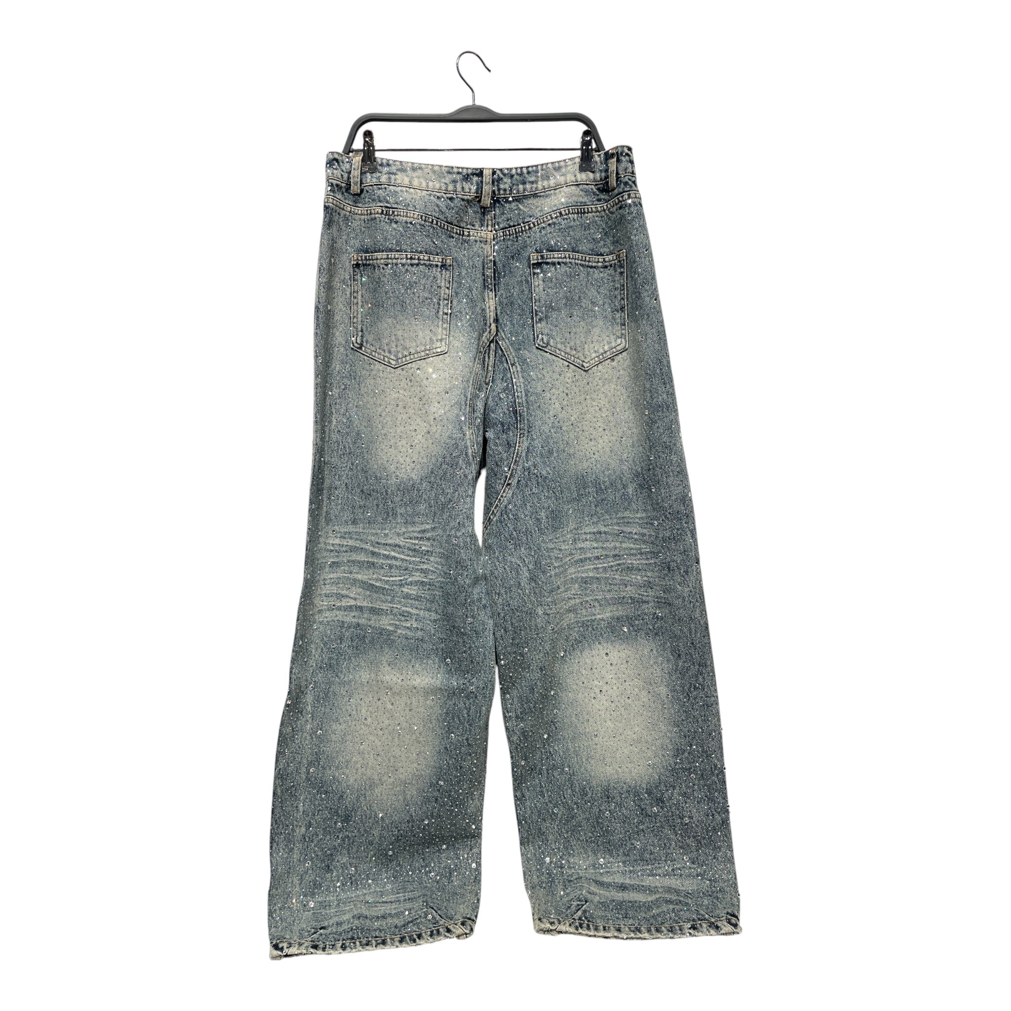 Vale/Straight Pants/34/Denim/BLU/RHINESTONE WORK view 2