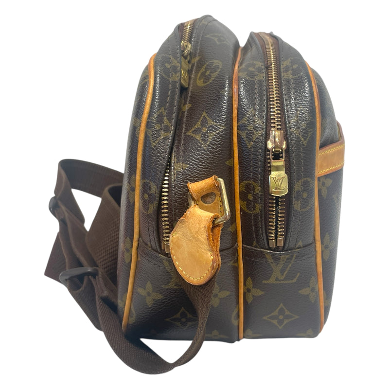 LOUIS VUITTON/Cross Body Bag/OS/Monogram/Leather/BRW/LV Monogram Reporter PM