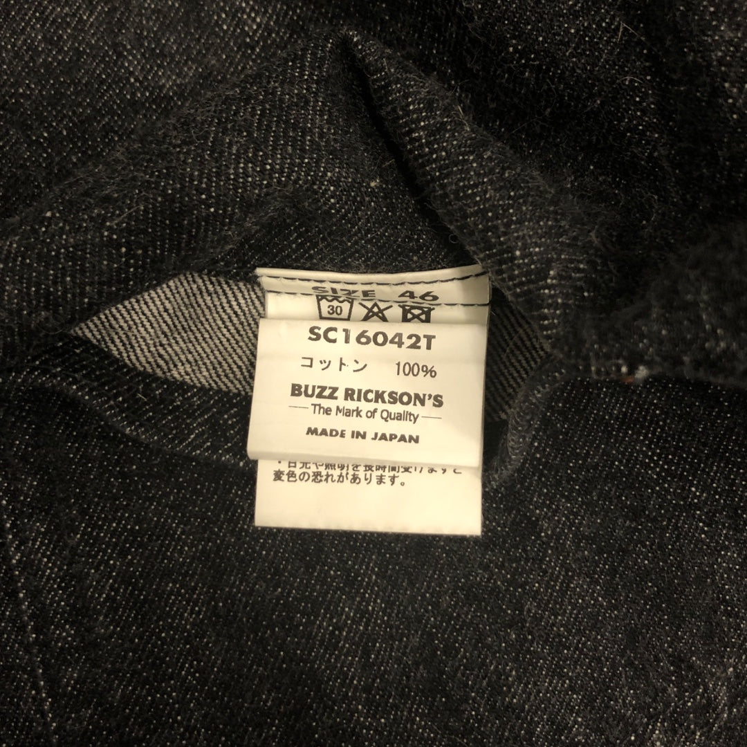 BUZZ RICKSONS/Denim Jkt/46/Denim/BLK/ view 4