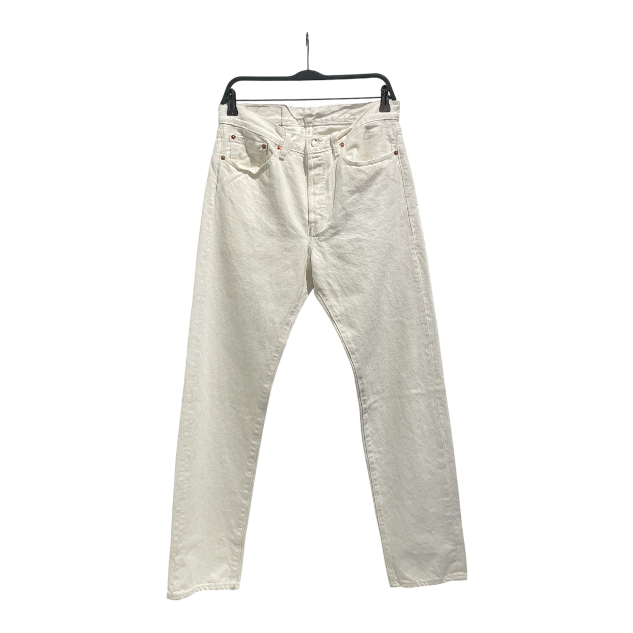 DENIM TEARS/Pants/32/Cotton/WHT/Plain jane wht view 1