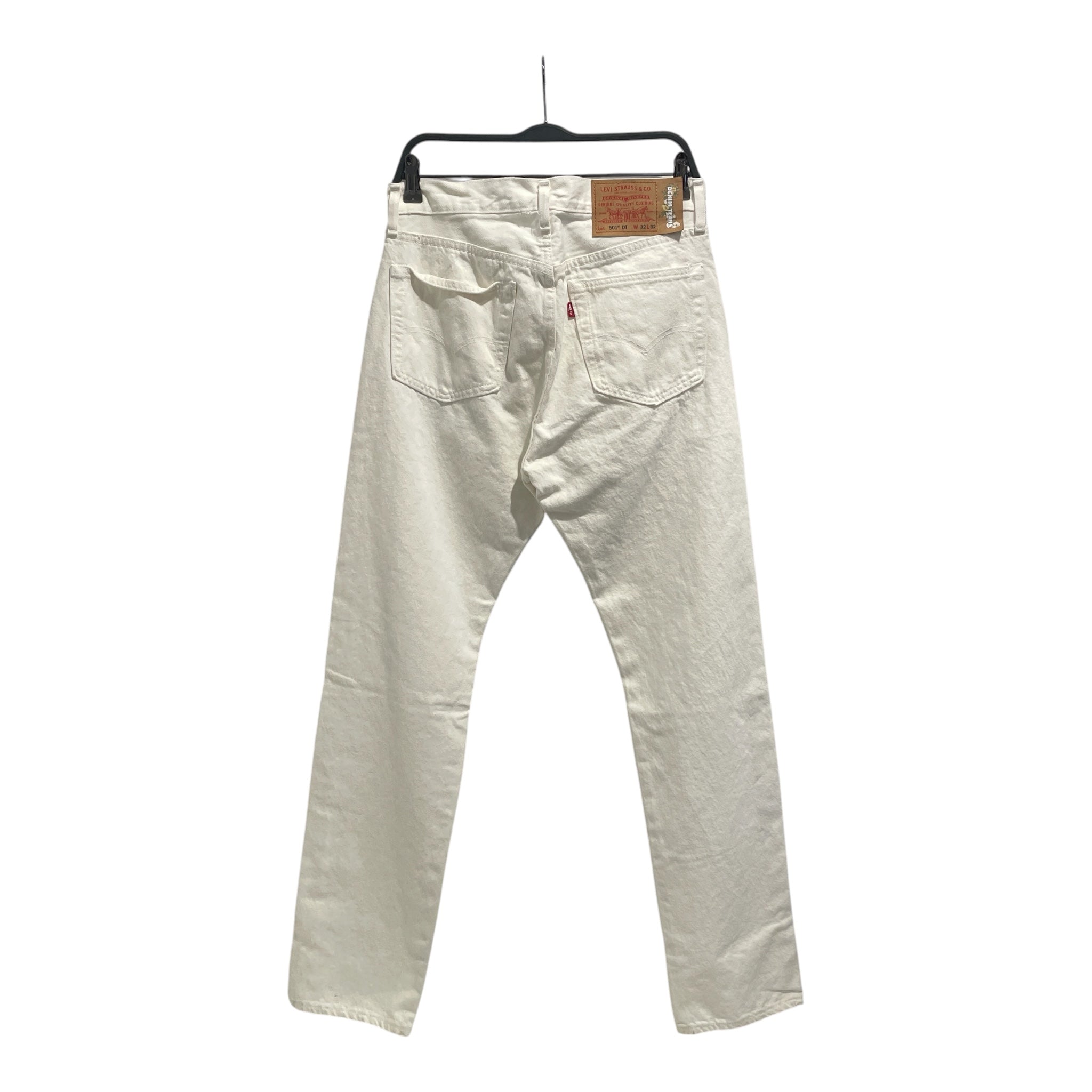 DENIM TEARS/Pants/32/Cotton/WHT/Plain jane wht view 2
