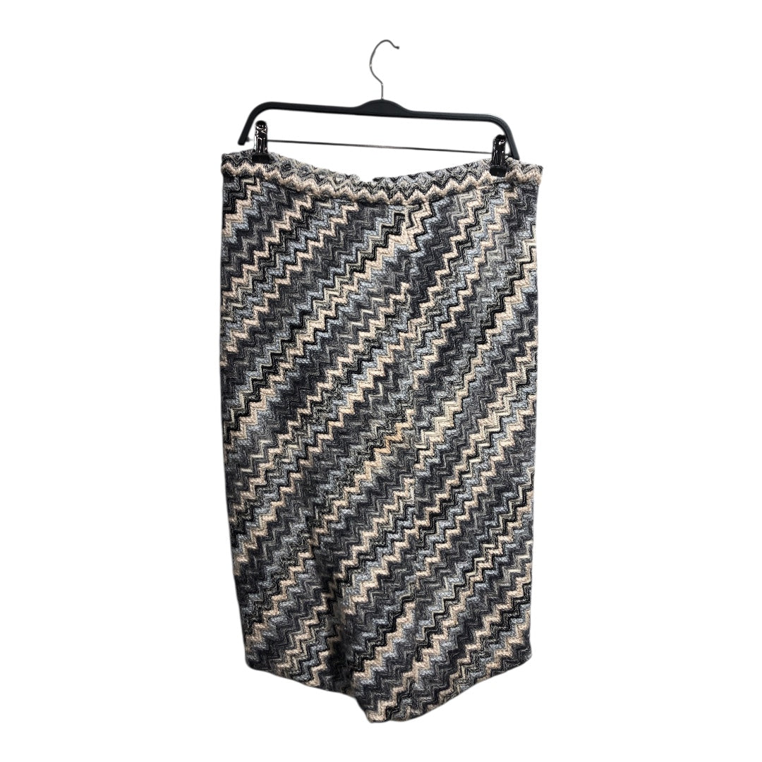 MISSONI/Skirt/46/Cotton/GRY/GREY BEIGE BLUE ZIGZAG VINTAGE view 1