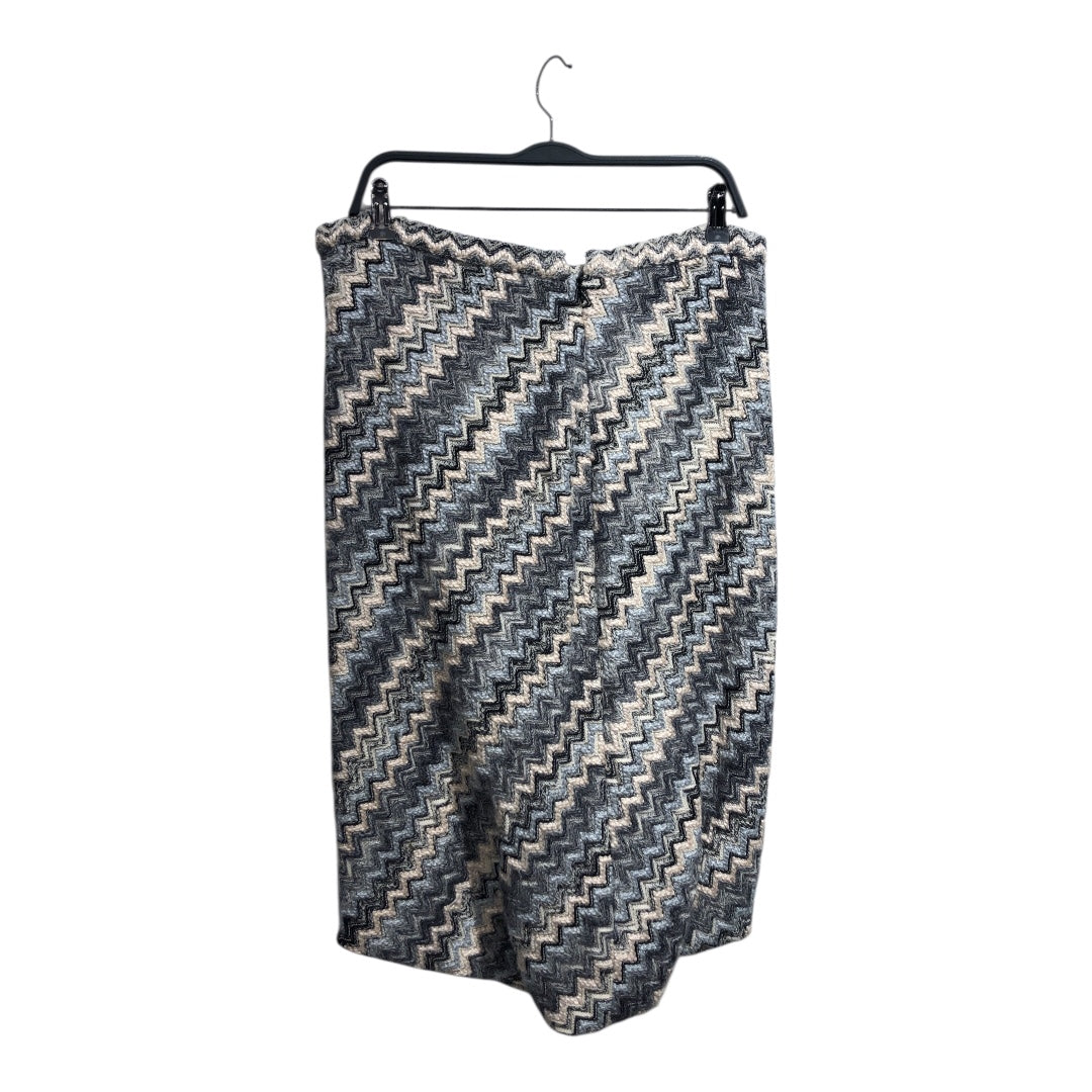 MISSONI/Skirt/46/Cotton/GRY/GREY BEIGE BLUE ZIGZAG VINTAGE view 2