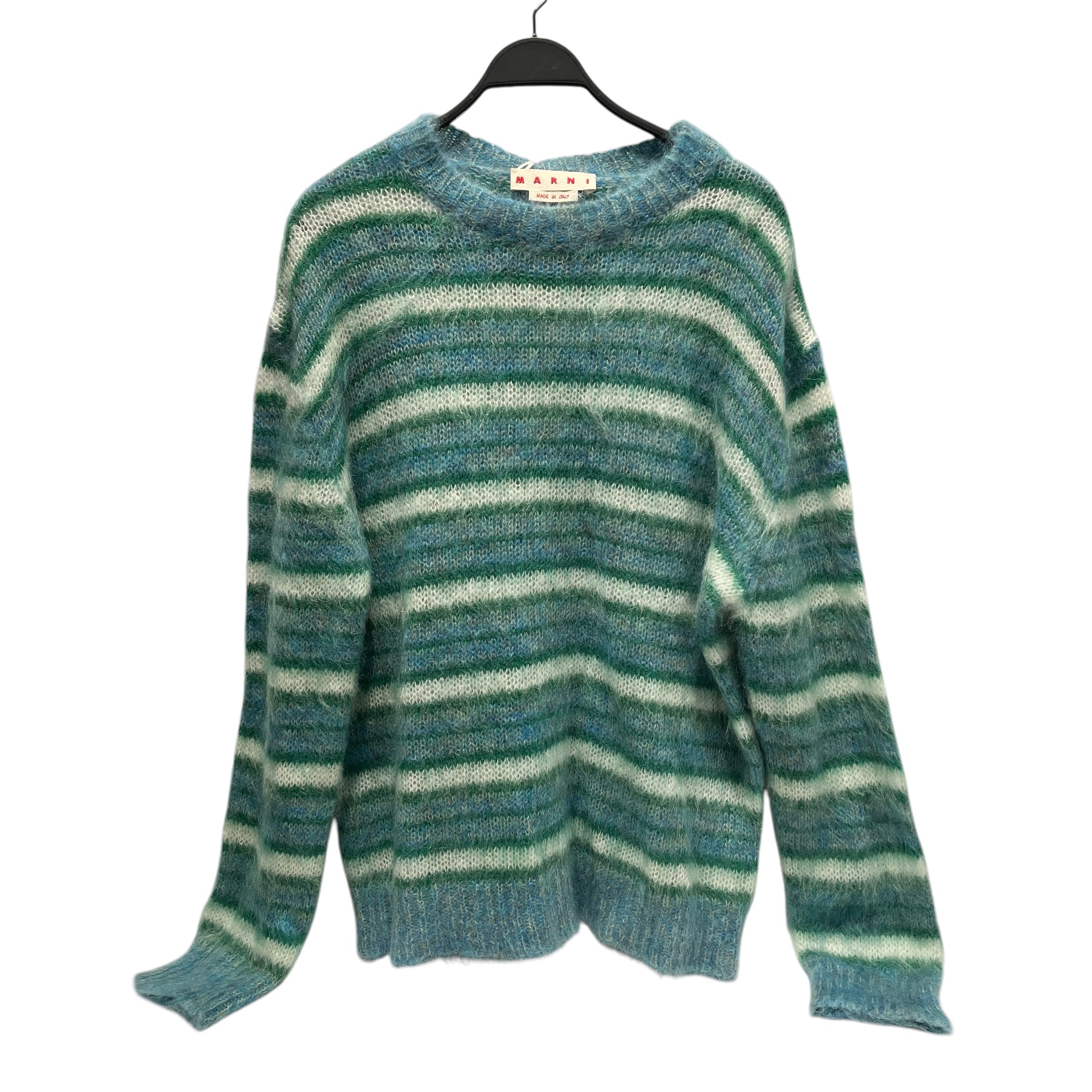 MARNI/Sweater/XL/Stripe/Wool/GRN/MOHAIR STRIPED KNIT SWEATER view 1
