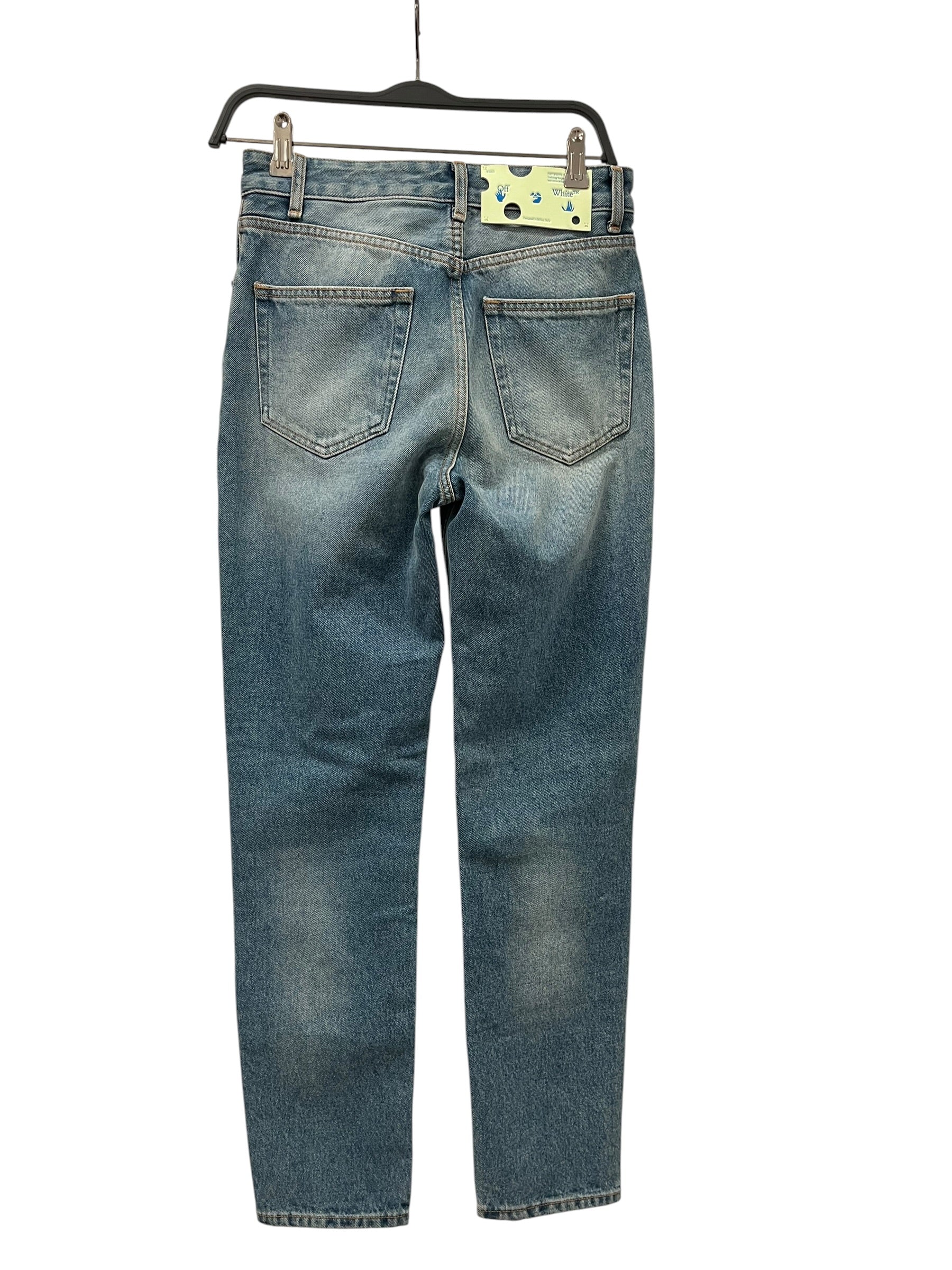 OFF-WHITE/Straight Pants/27/Cotton/BLU/LEATHER TAG AT CALF view 2