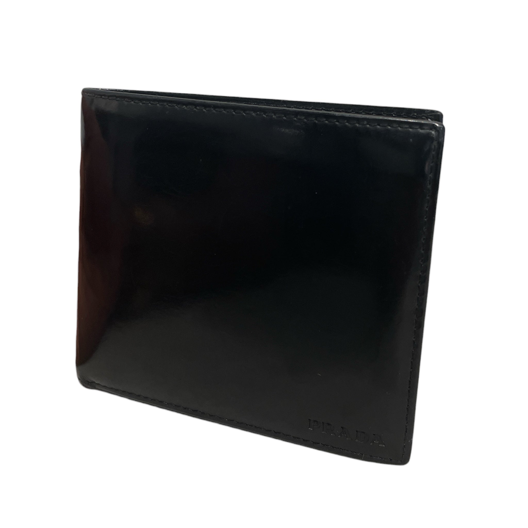 PRADA/Bifold Wallet/Leather/BLK/Spazzolato Bifold Wallet view 1